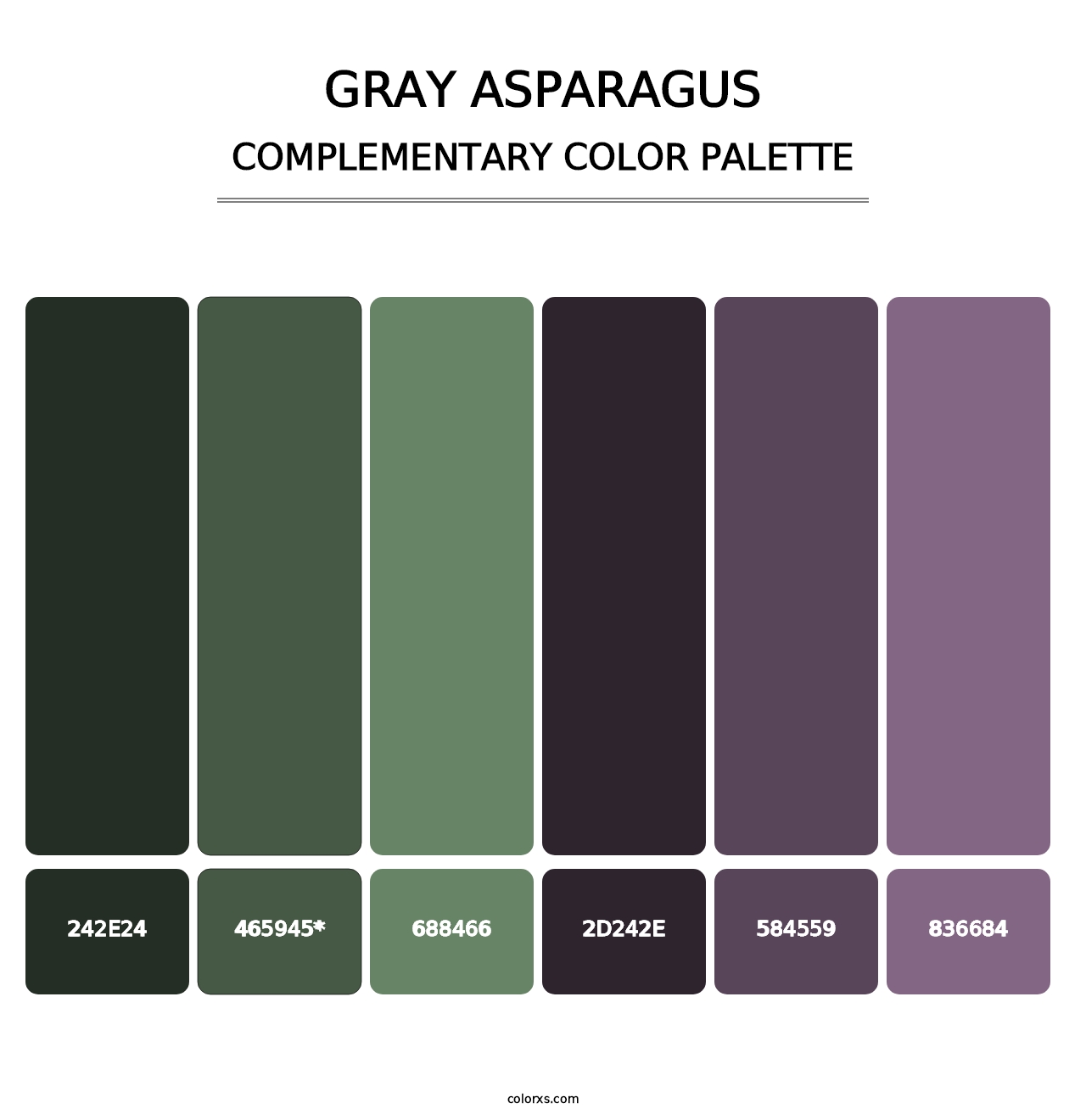 Gray Asparagus - Complementary Color Palette
