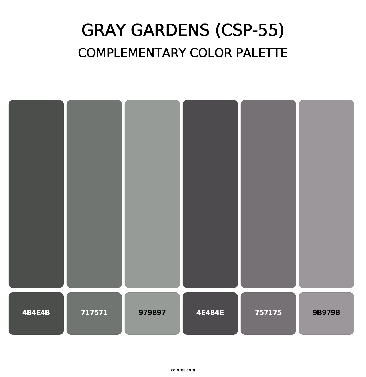 Gray Gardens (CSP-55) - Complementary Color Palette
