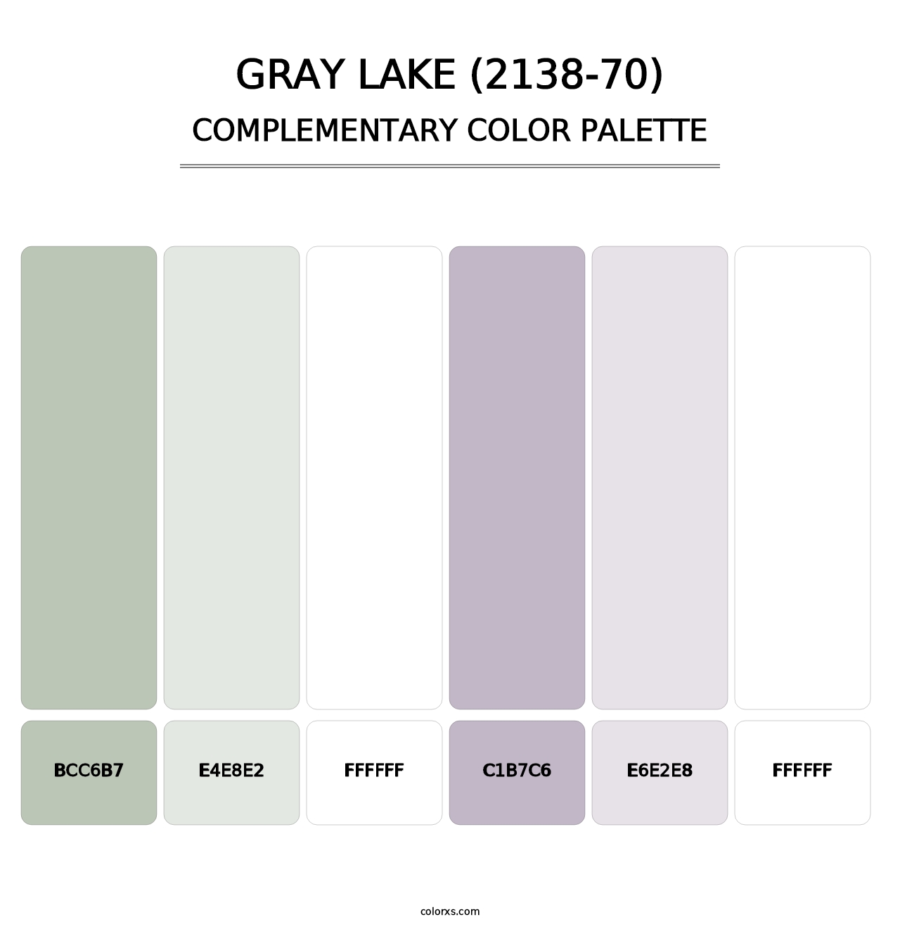 Gray Lake (2138-70) - Complementary Color Palette