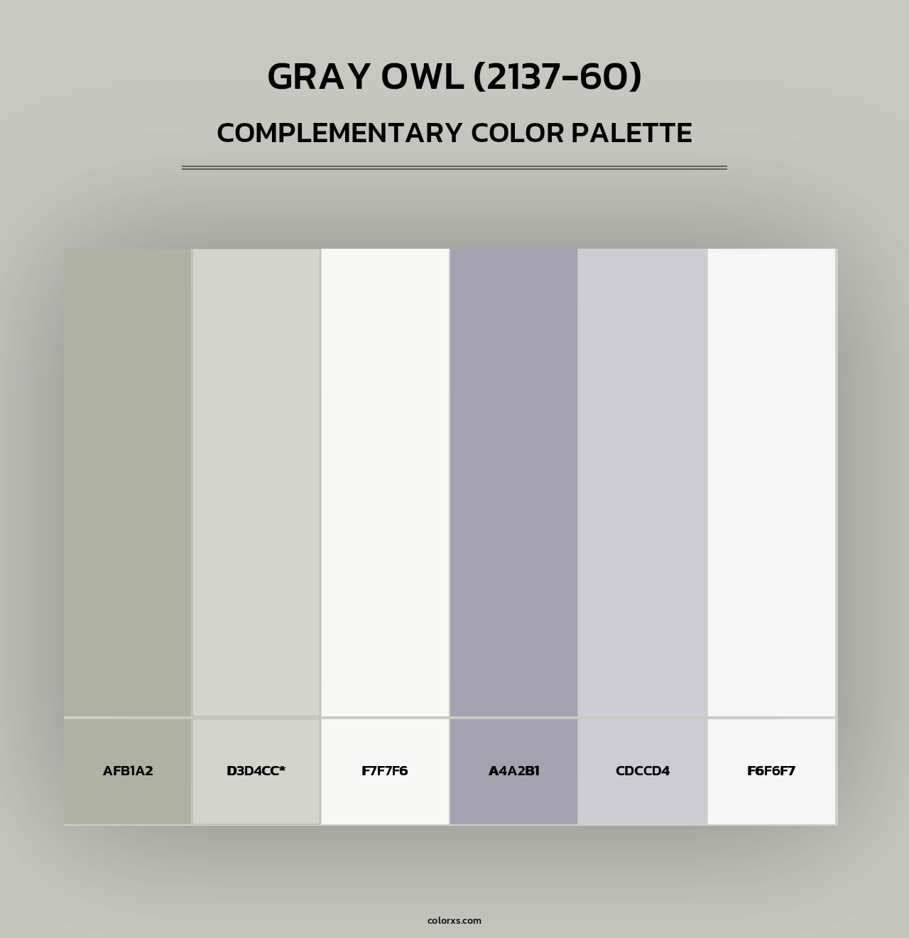 Gray Owl (2137-60) - Complementary Color Palette