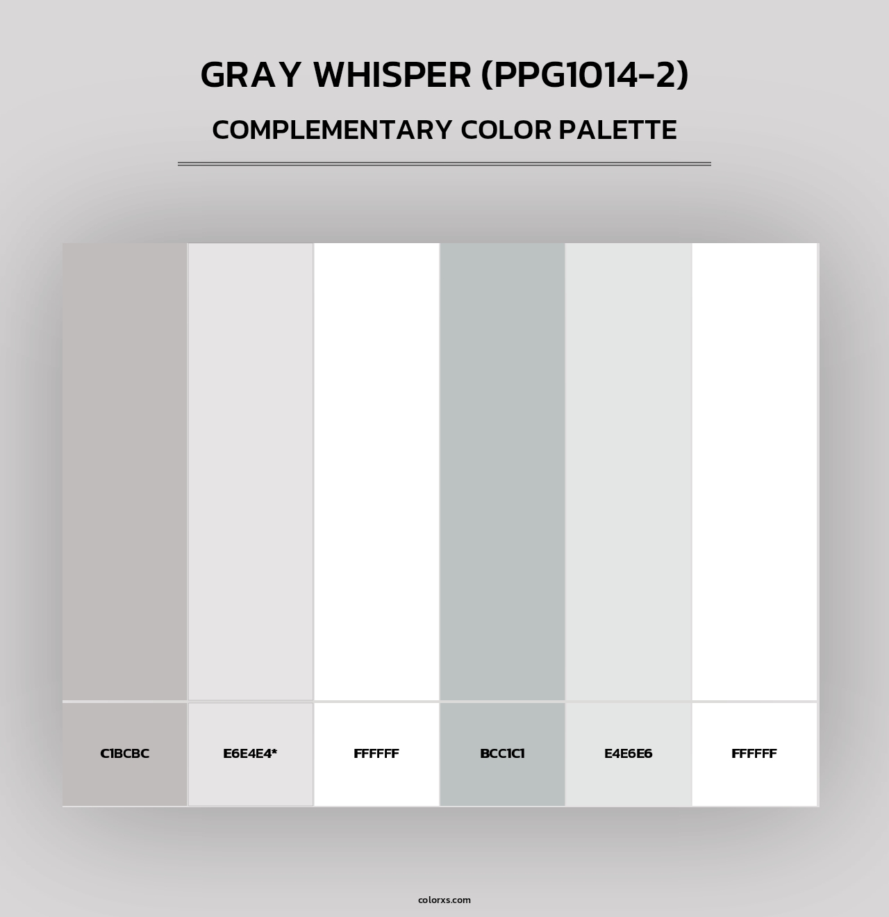 Gray Whisper (PPG1014-2) - Complementary Color Palette