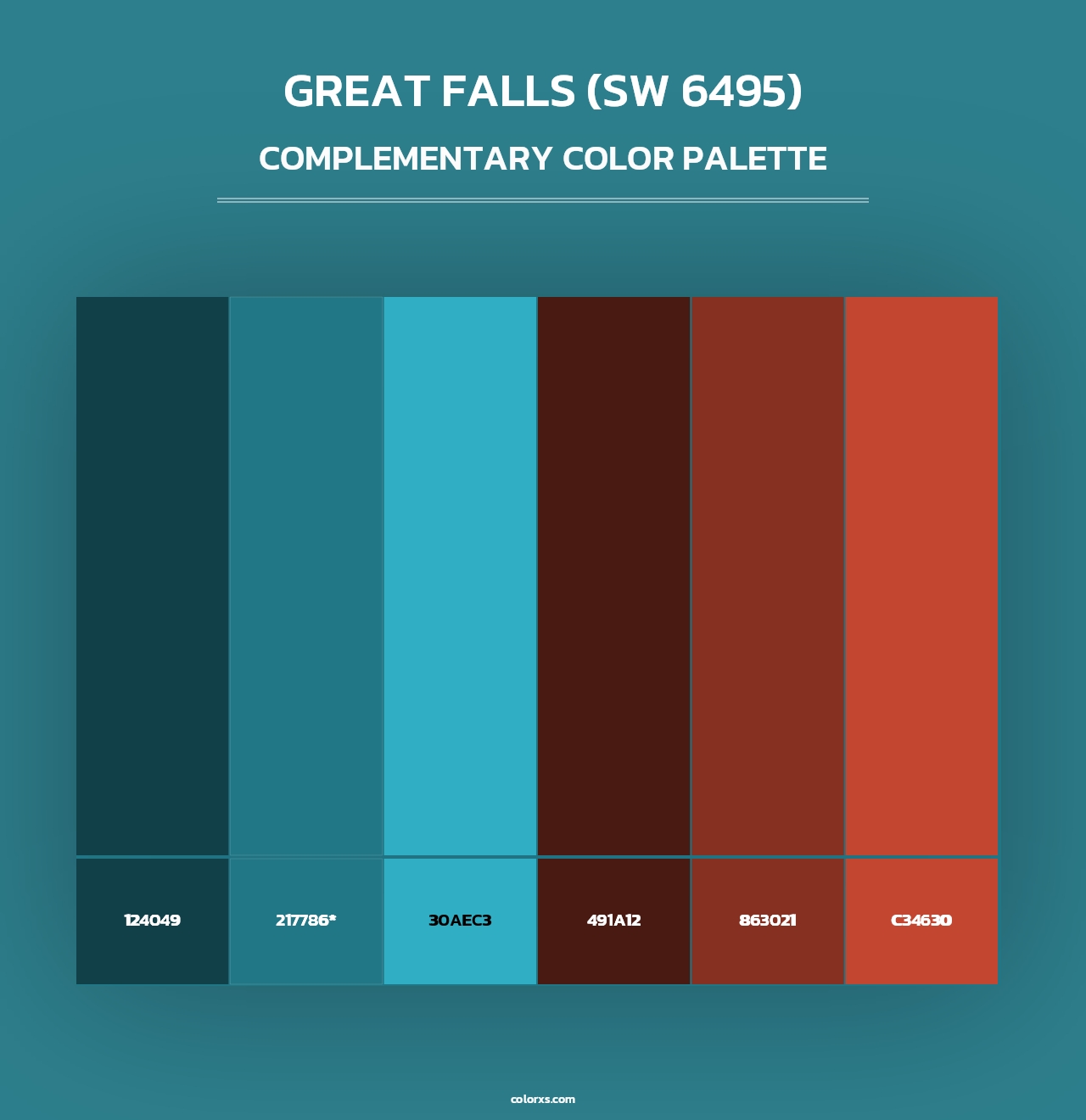 Great Falls (SW 6495) - Complementary Color Palette