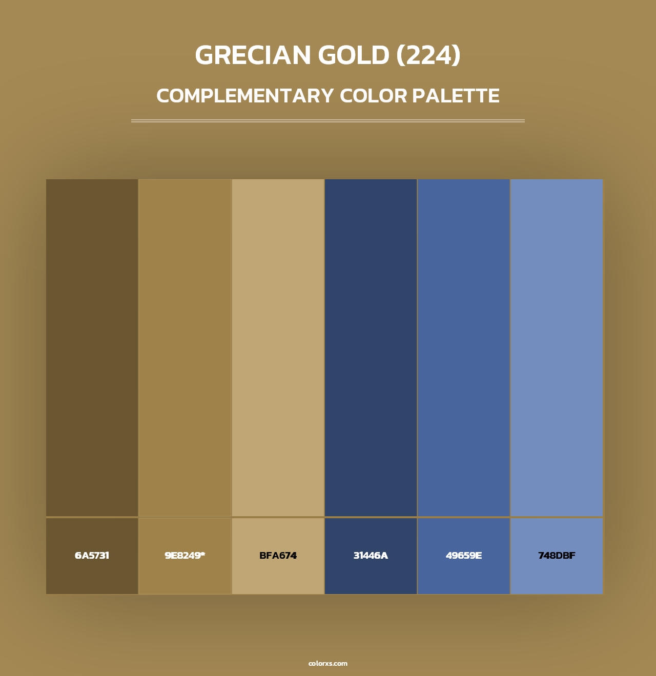 Grecian Gold (224) - Complementary Color Palette