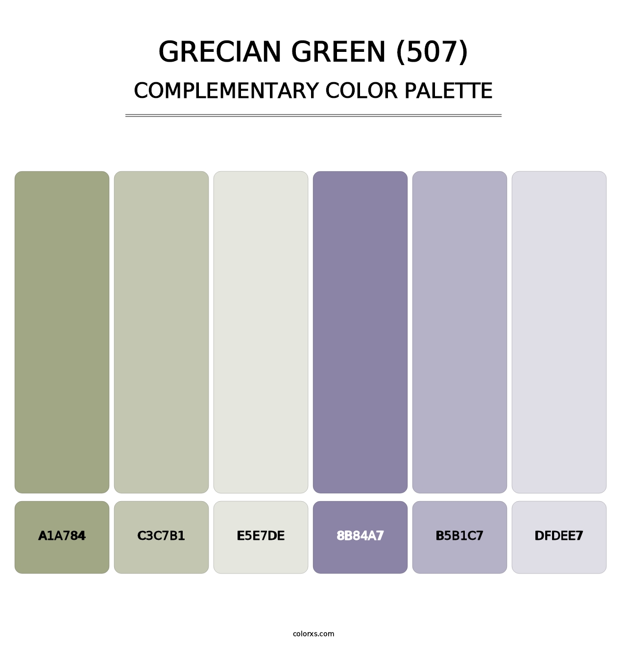 Grecian Green (507) - Complementary Color Palette