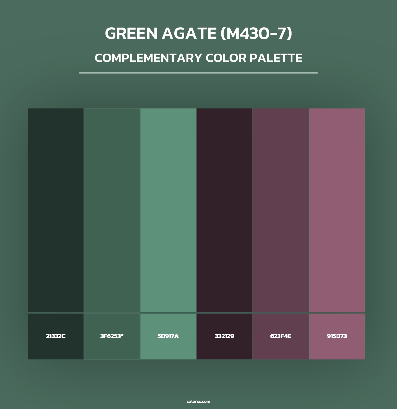 Green Agate (M430-7) - Complementary Color Palette