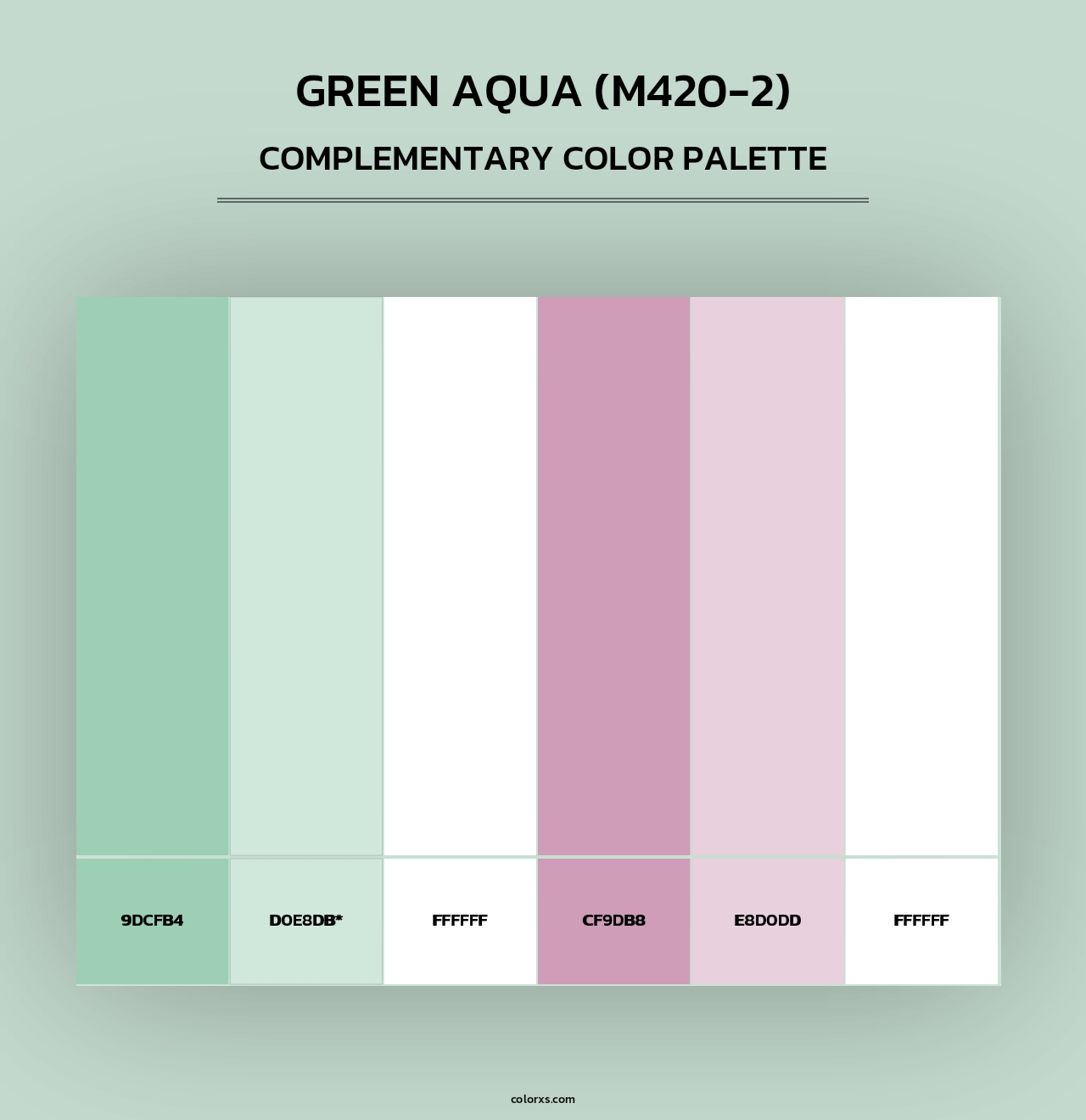 Green Aqua (M420-2) - Complementary Color Palette