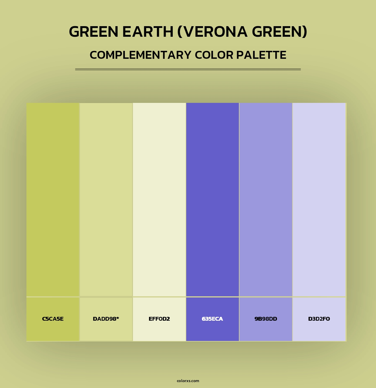 Green Earth (Verona Green) - Complementary Color Palette