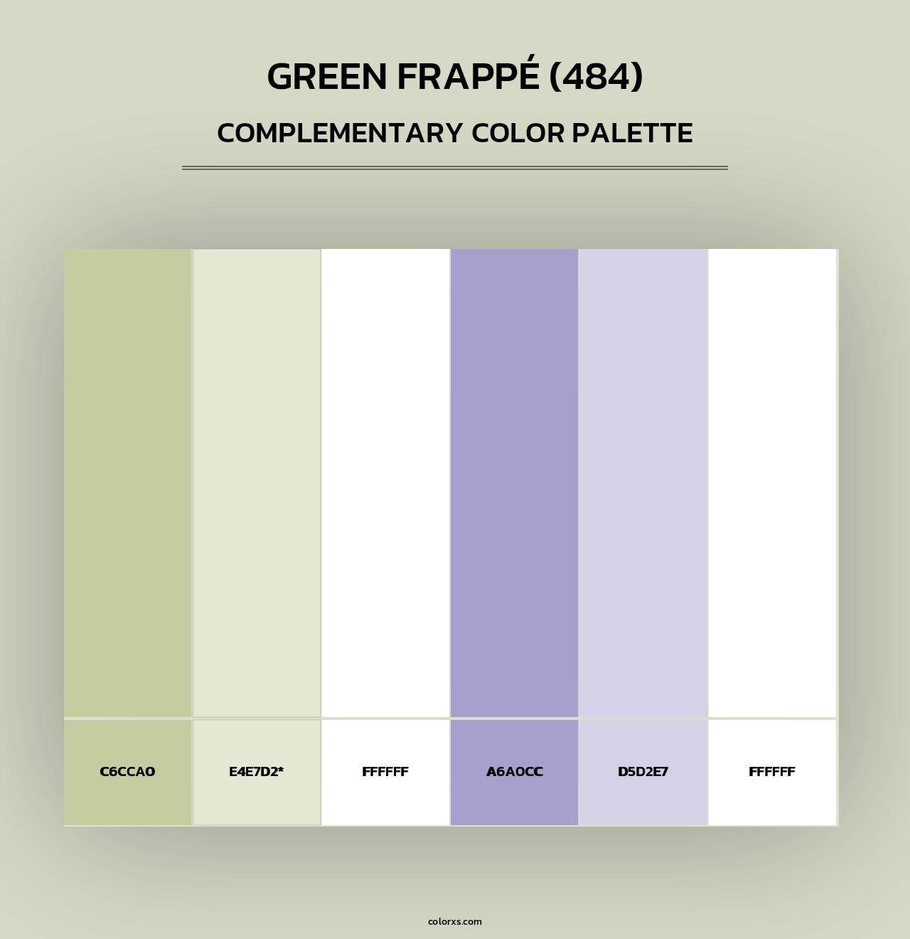 Green Frappé (484) - Complementary Color Palette