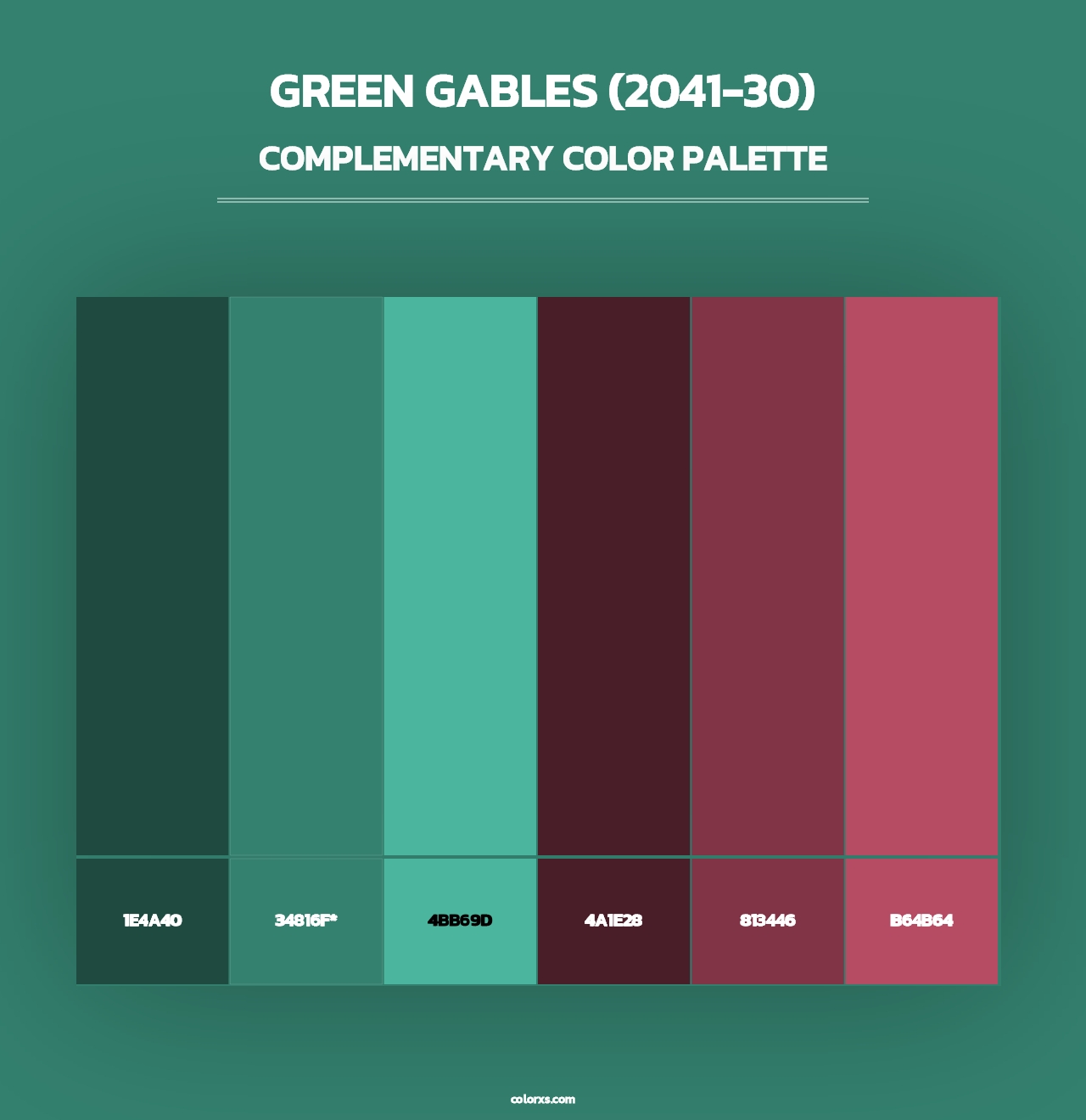Green Gables (2041-30) - Complementary Color Palette