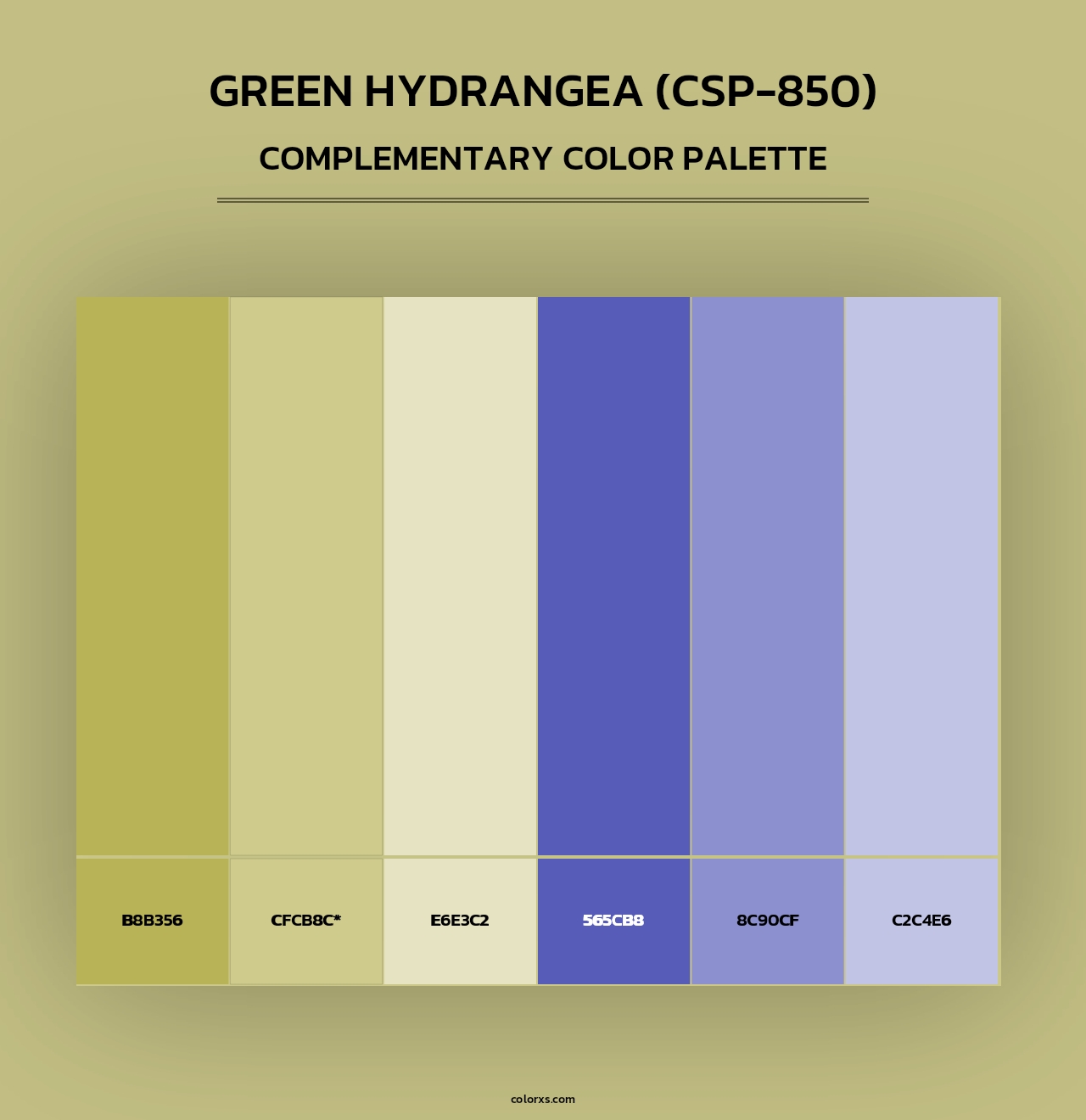 Green Hydrangea (CSP-850) - Complementary Color Palette