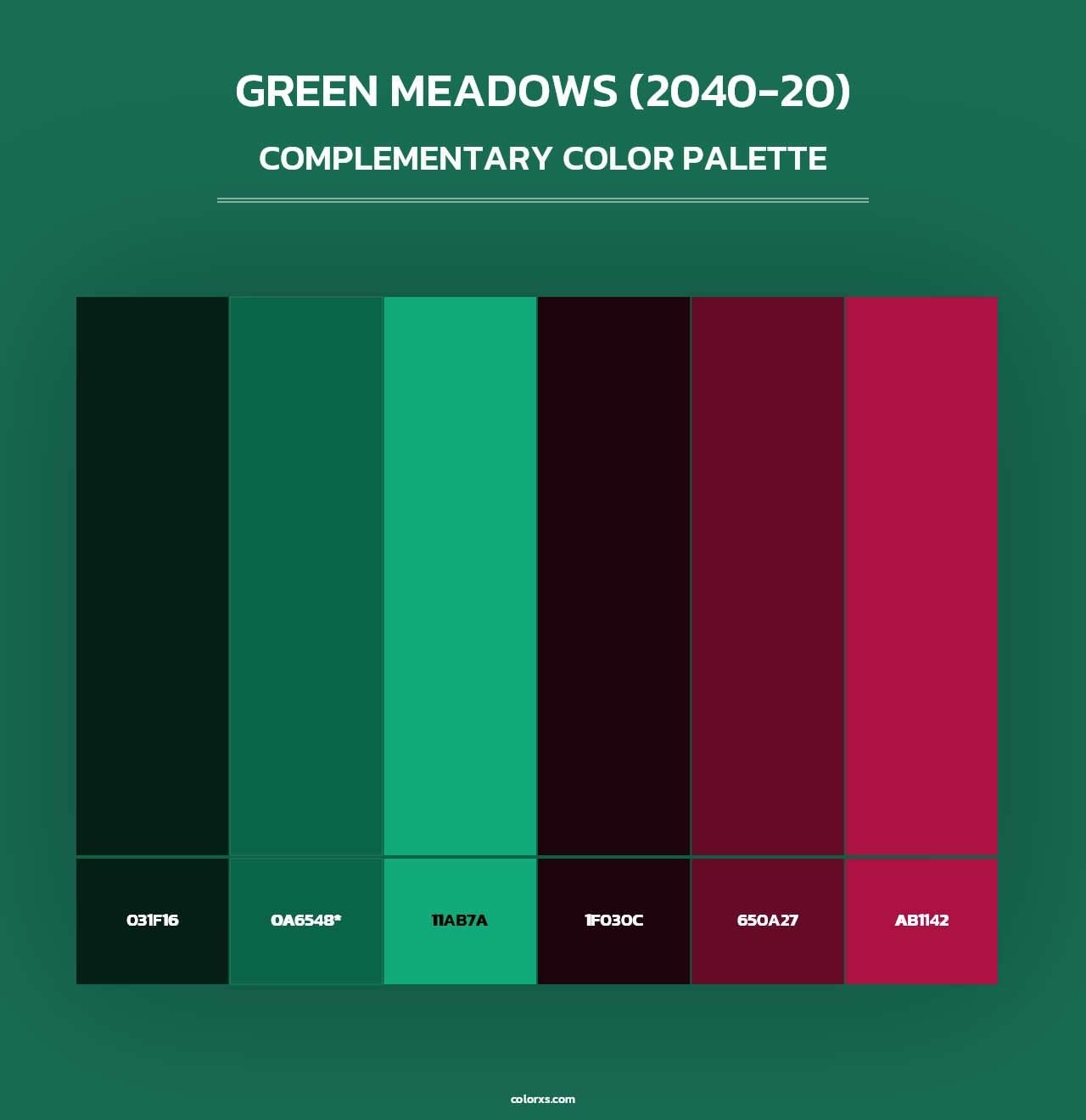 Green Meadows (2040-20) - Complementary Color Palette