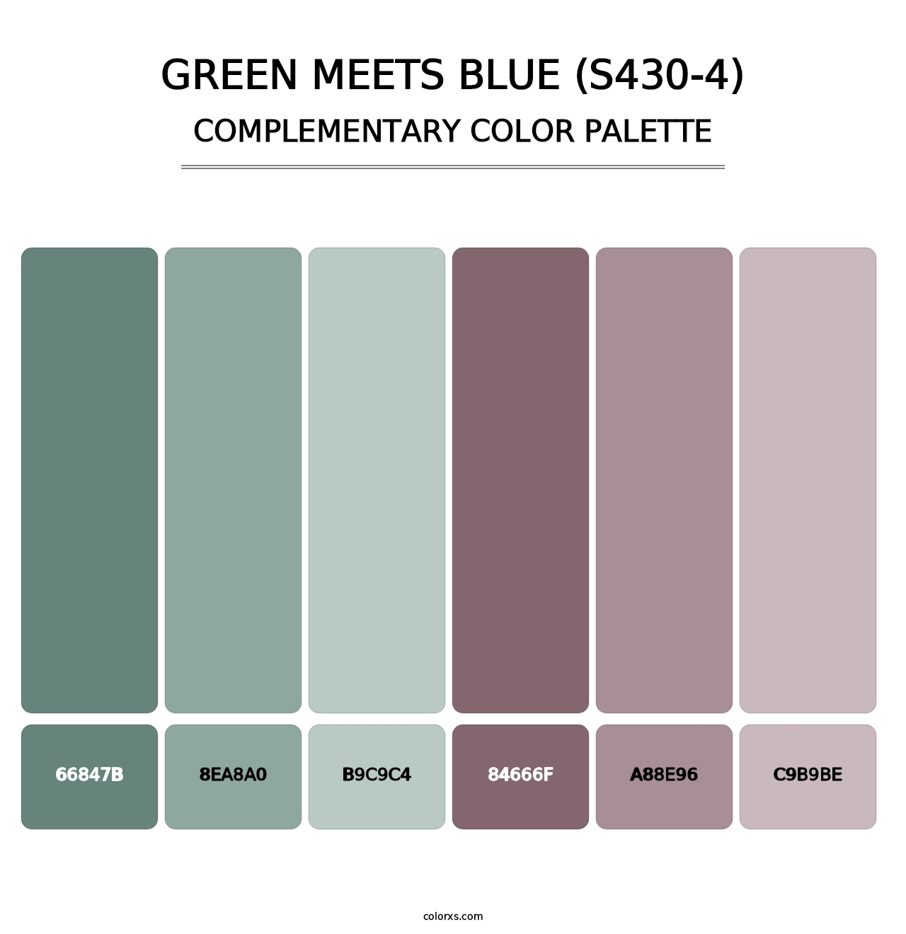 Green Meets Blue (S430-4) - Complementary Color Palette