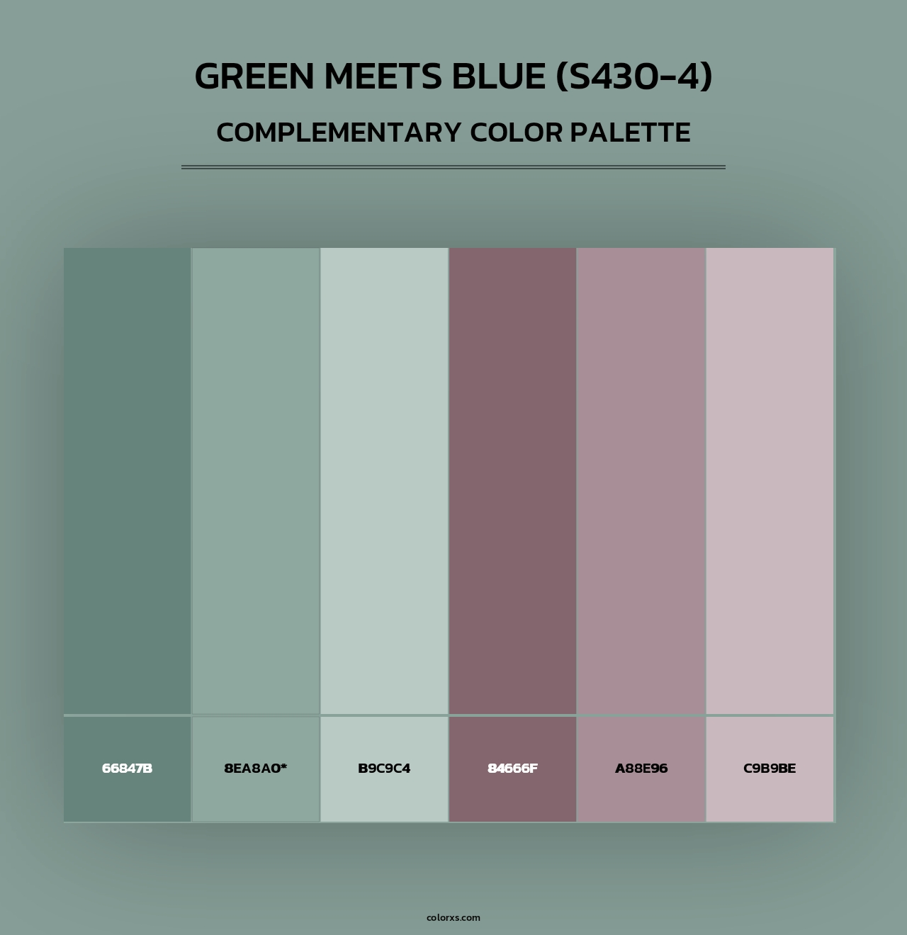 Green Meets Blue (S430-4) - Complementary Color Palette