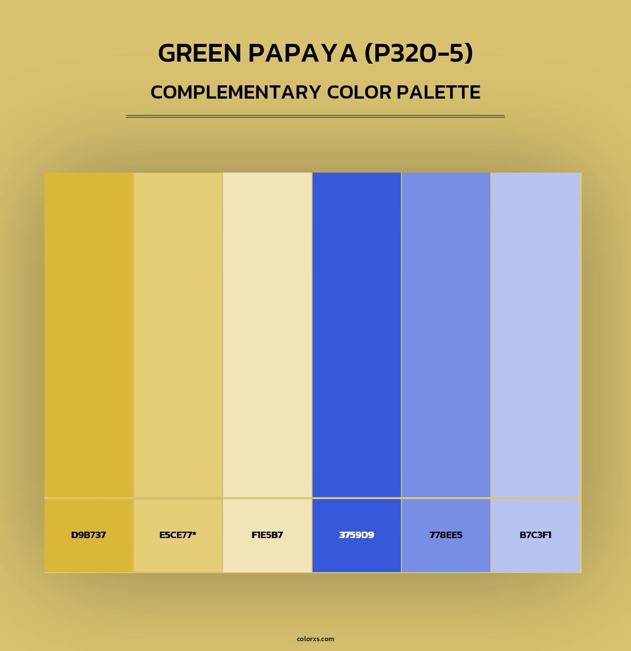Green Papaya (P320-5) - Complementary Color Palette