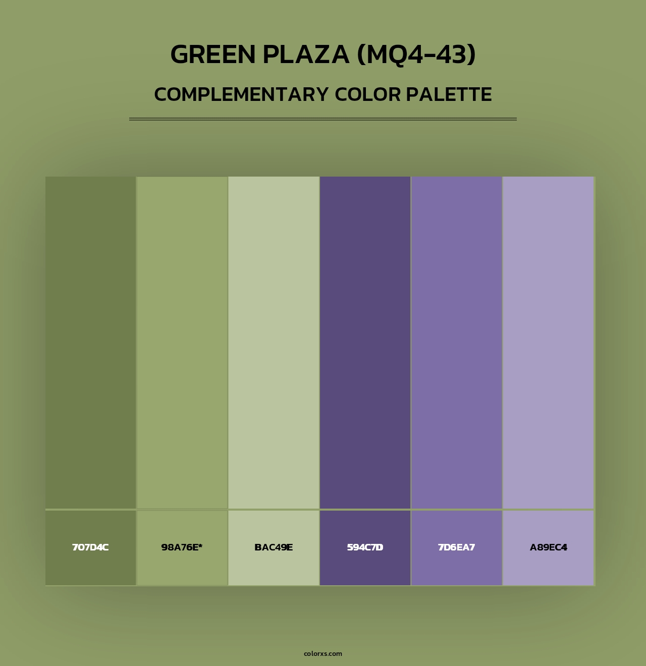Green Plaza (MQ4-43) - Complementary Color Palette