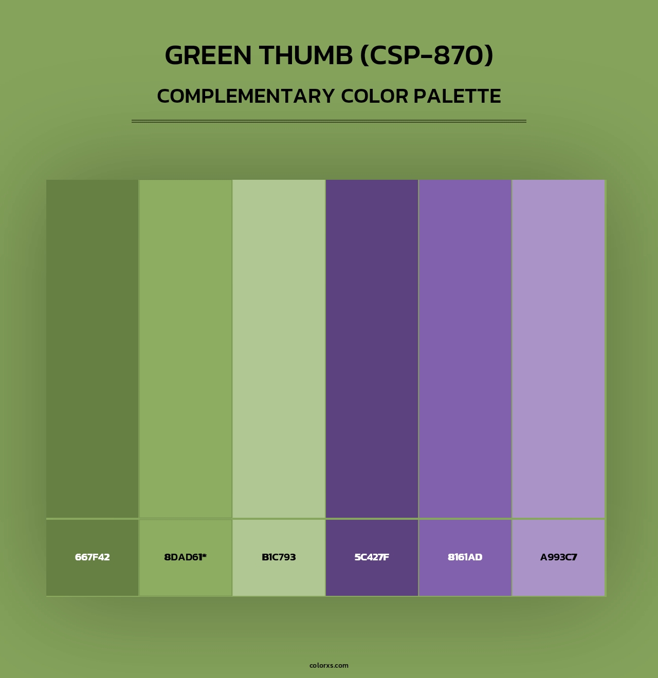 Green Thumb (CSP-870) - Complementary Color Palette