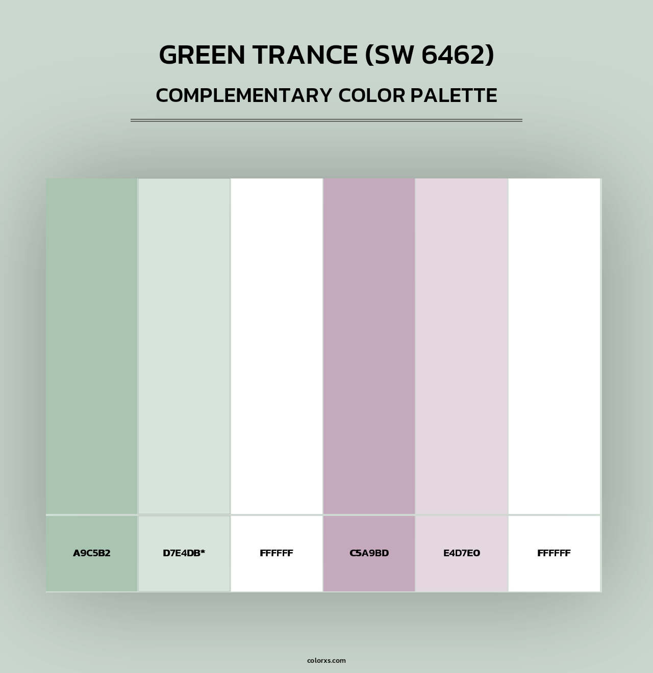 Green Trance (SW 6462) - Complementary Color Palette