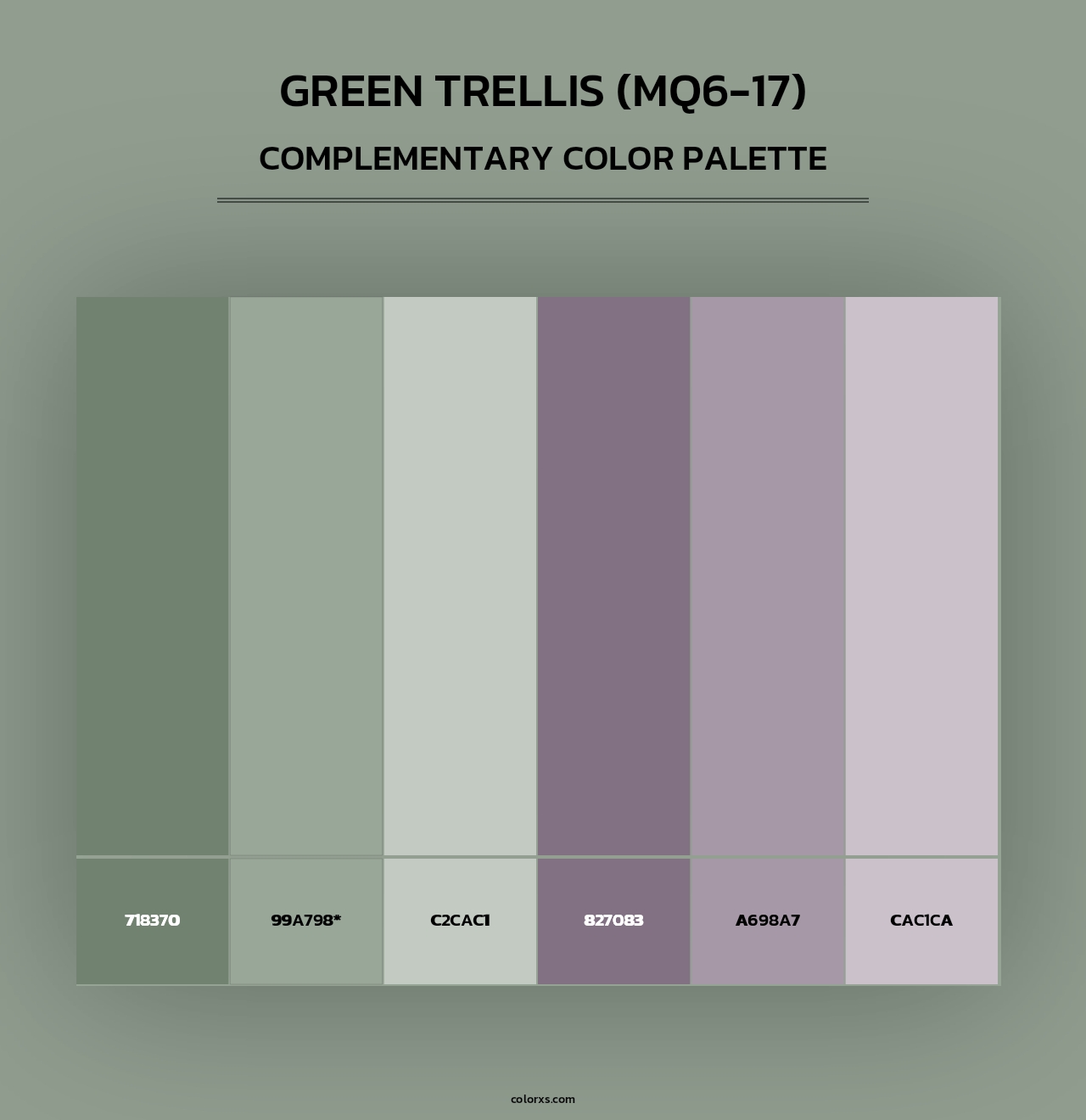 Green Trellis (MQ6-17) - Complementary Color Palette