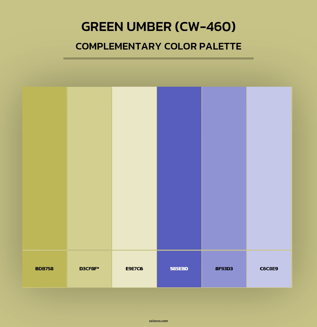Green Umber (CW-460) - Complementary Color Palette
