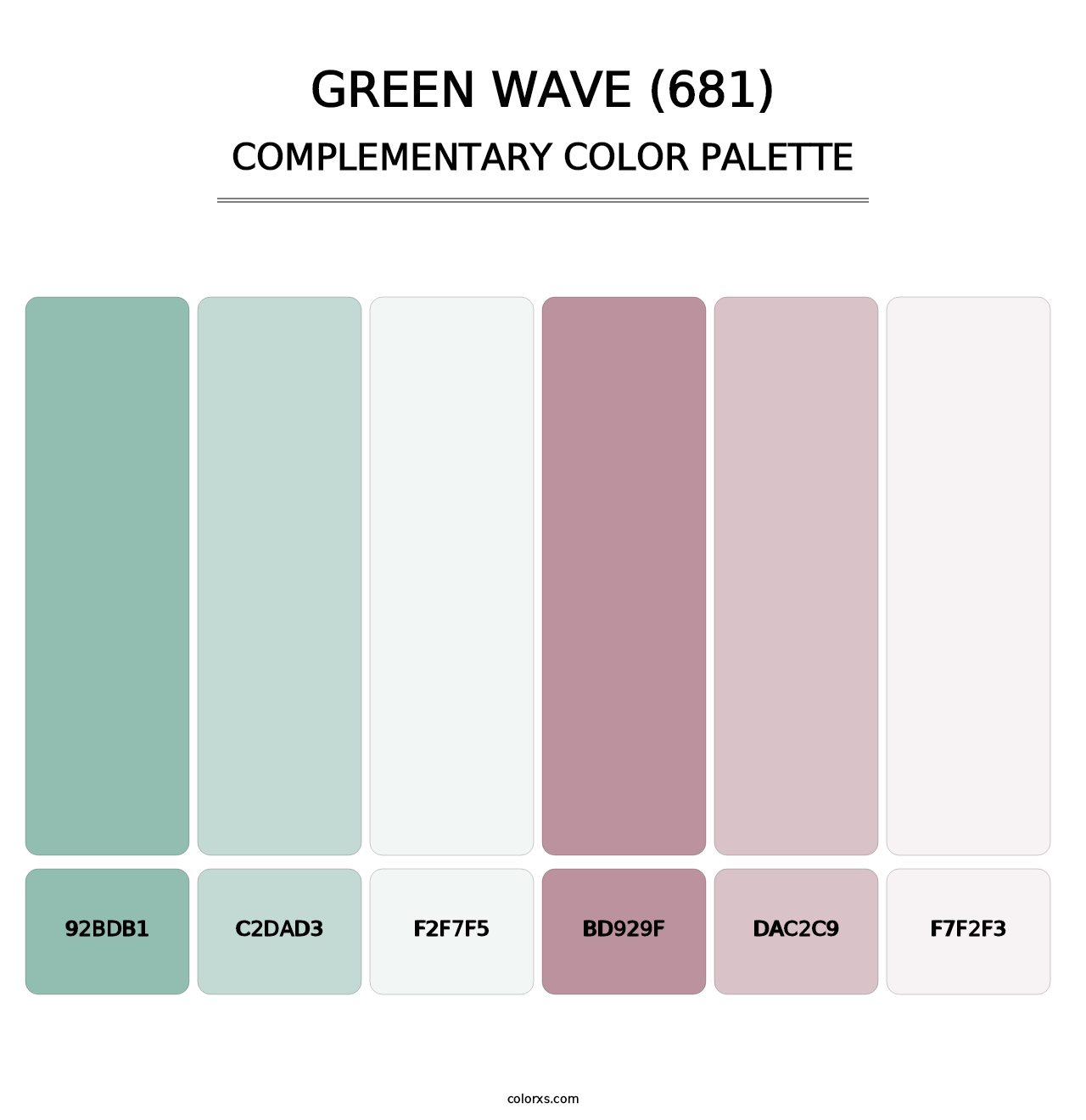 Green Wave (681) - Complementary Color Palette