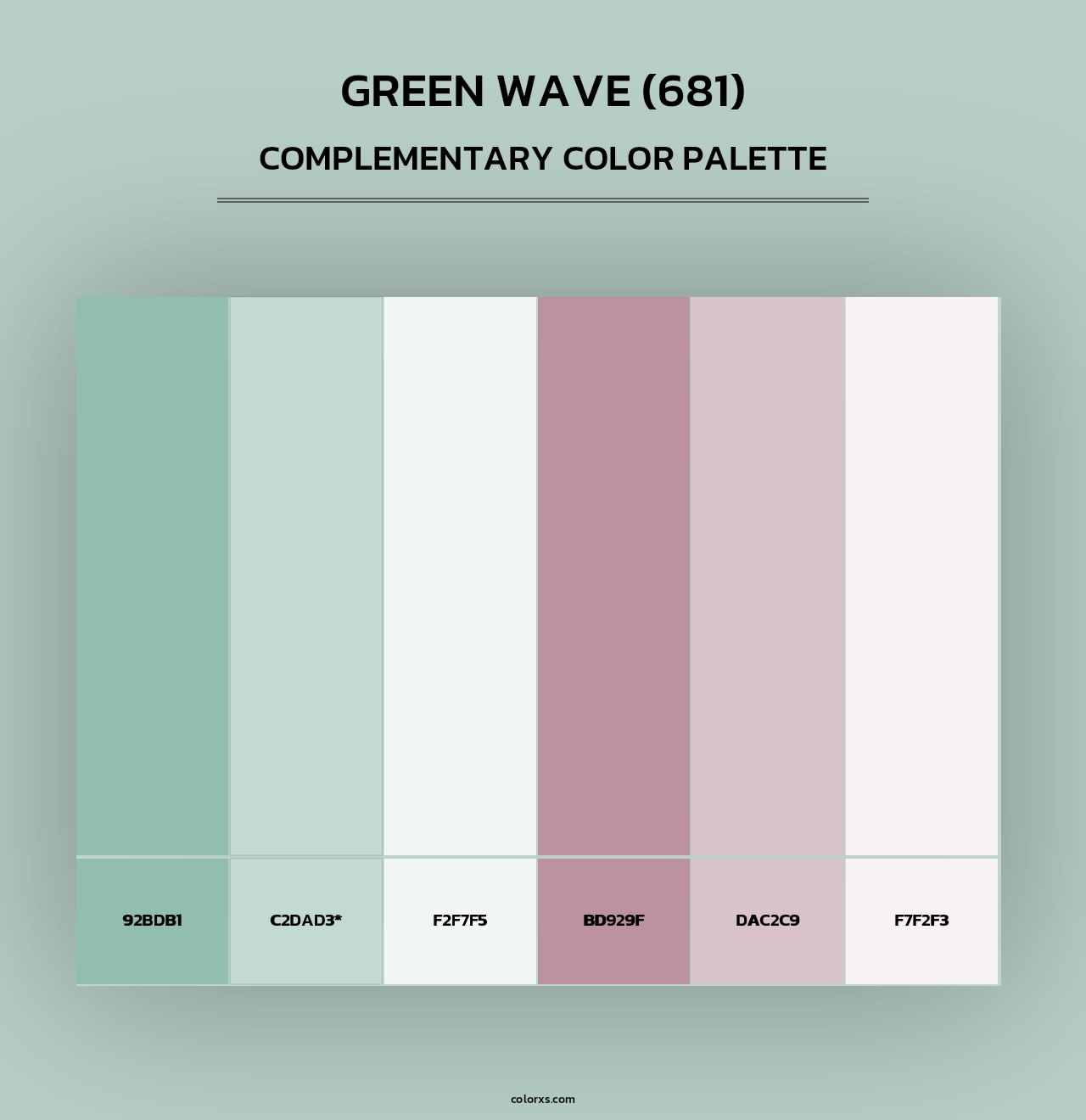 Green Wave (681) - Complementary Color Palette
