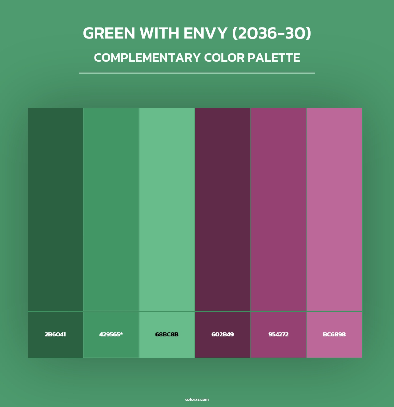 Green with Envy (2036-30) - Complementary Color Palette