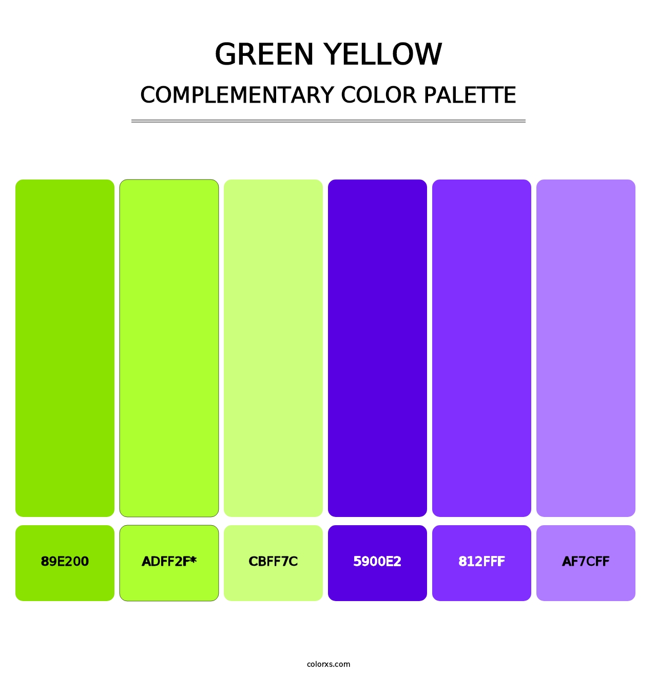 Green Yellow - Complementary Color Palette
