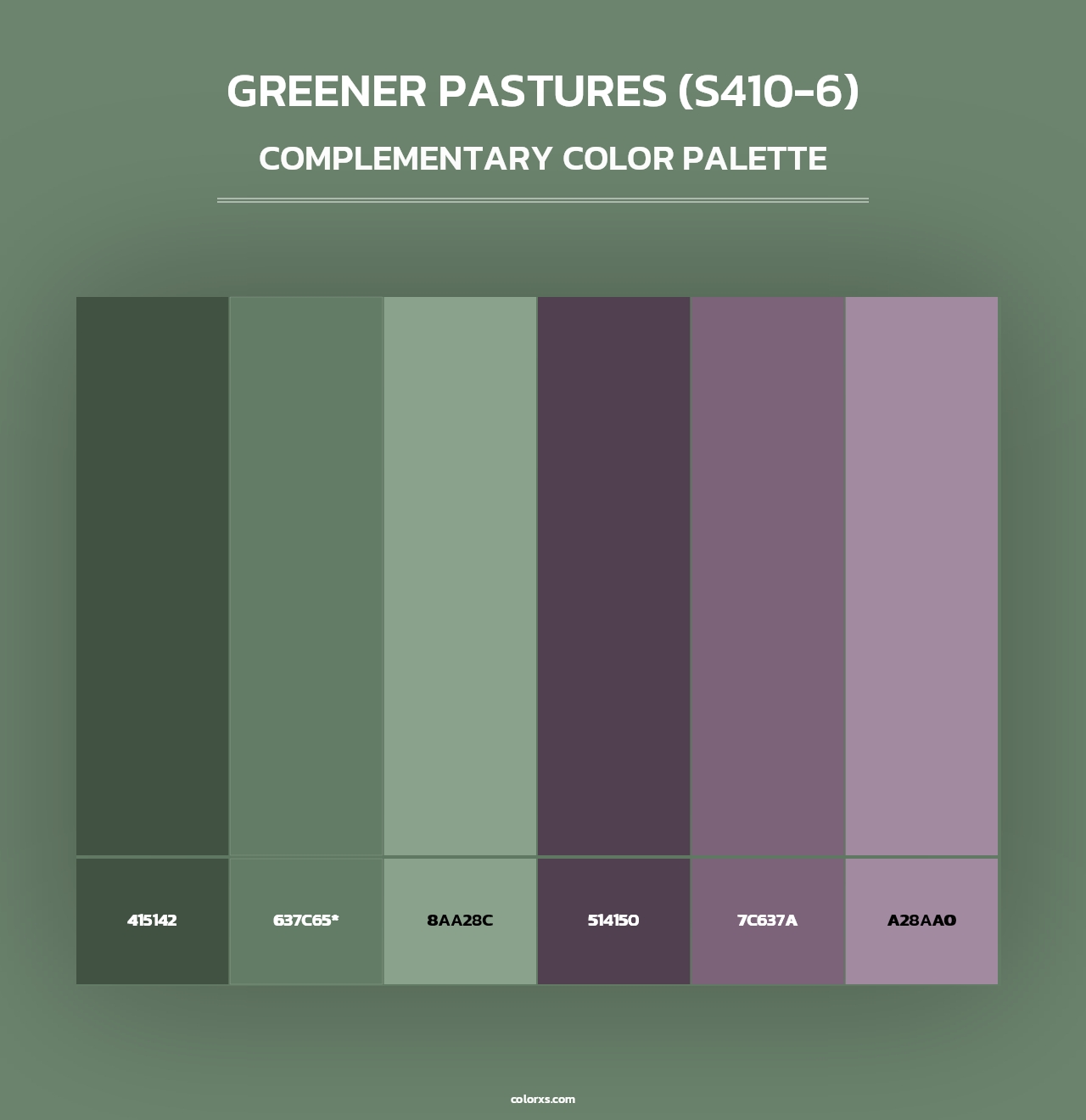 Greener Pastures (S410-6) - Complementary Color Palette