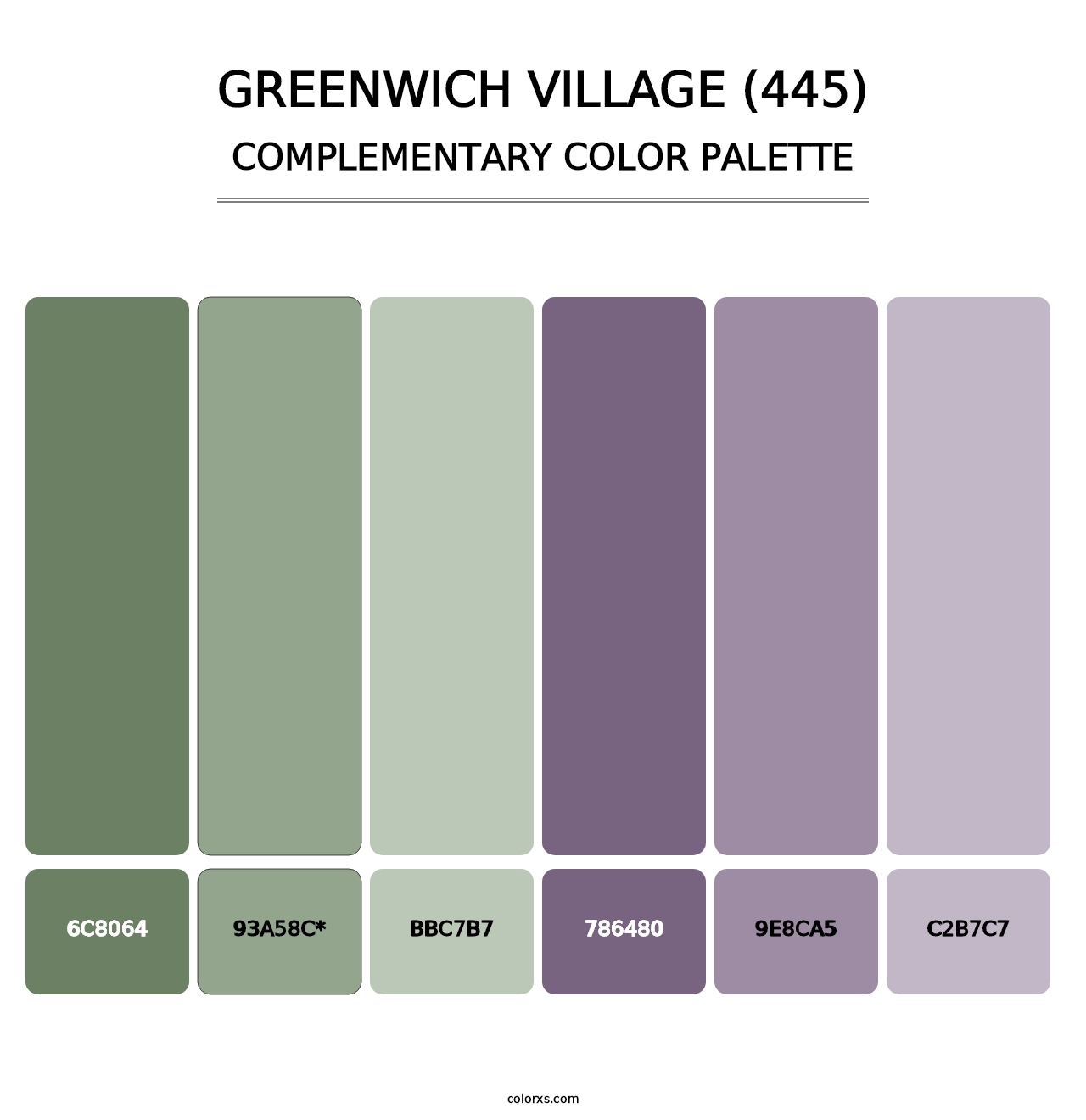 Greenwich Village (445) - Complementary Color Palette