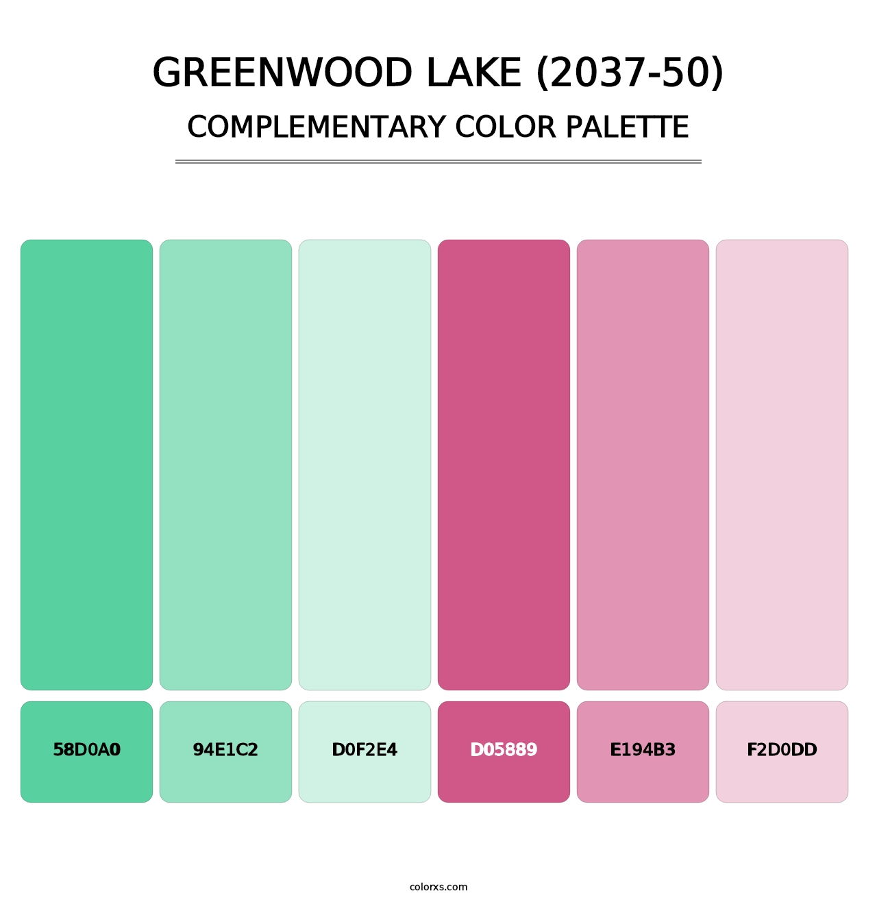 Greenwood Lake (2037-50) - Complementary Color Palette