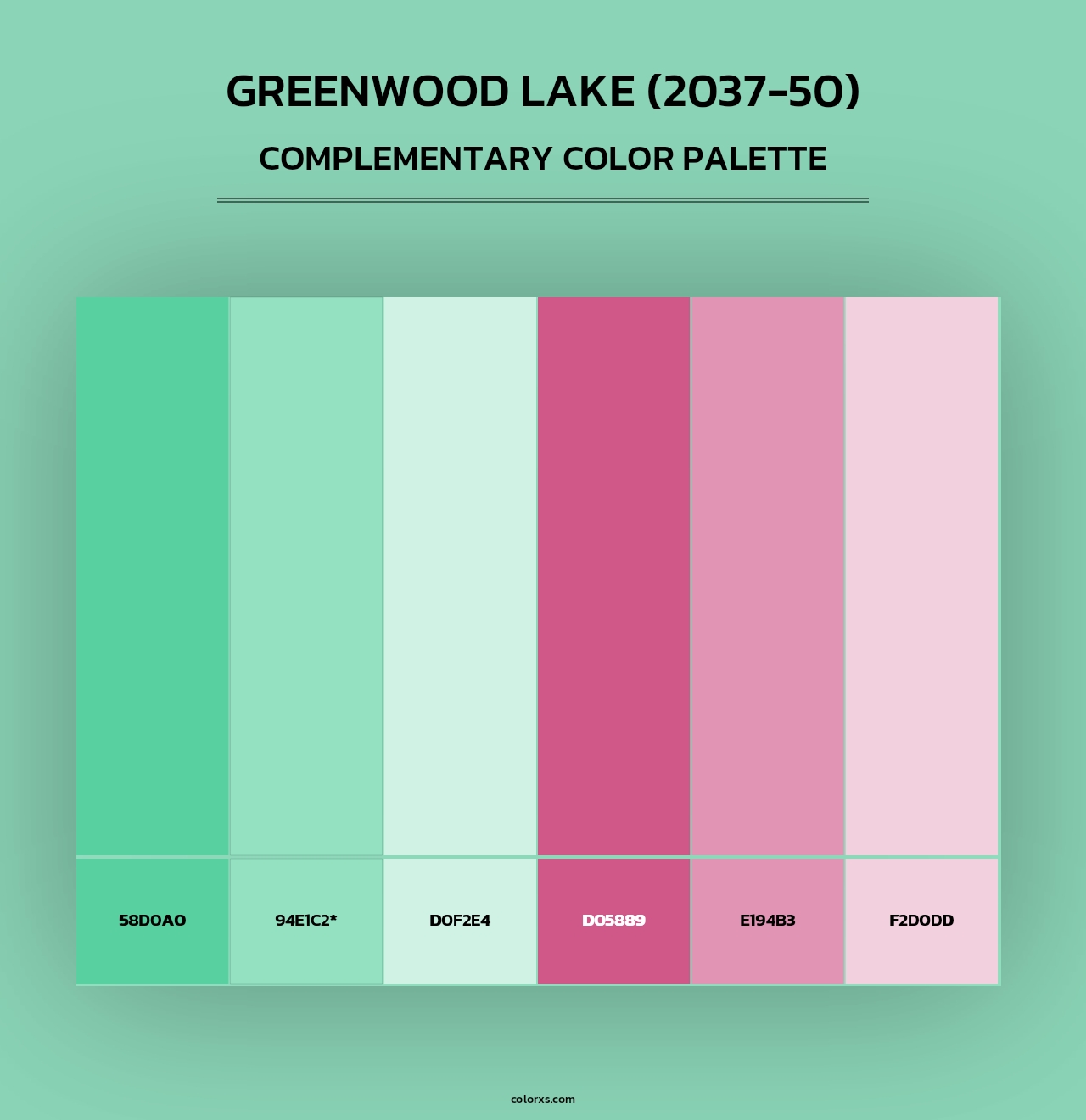 Greenwood Lake (2037-50) - Complementary Color Palette