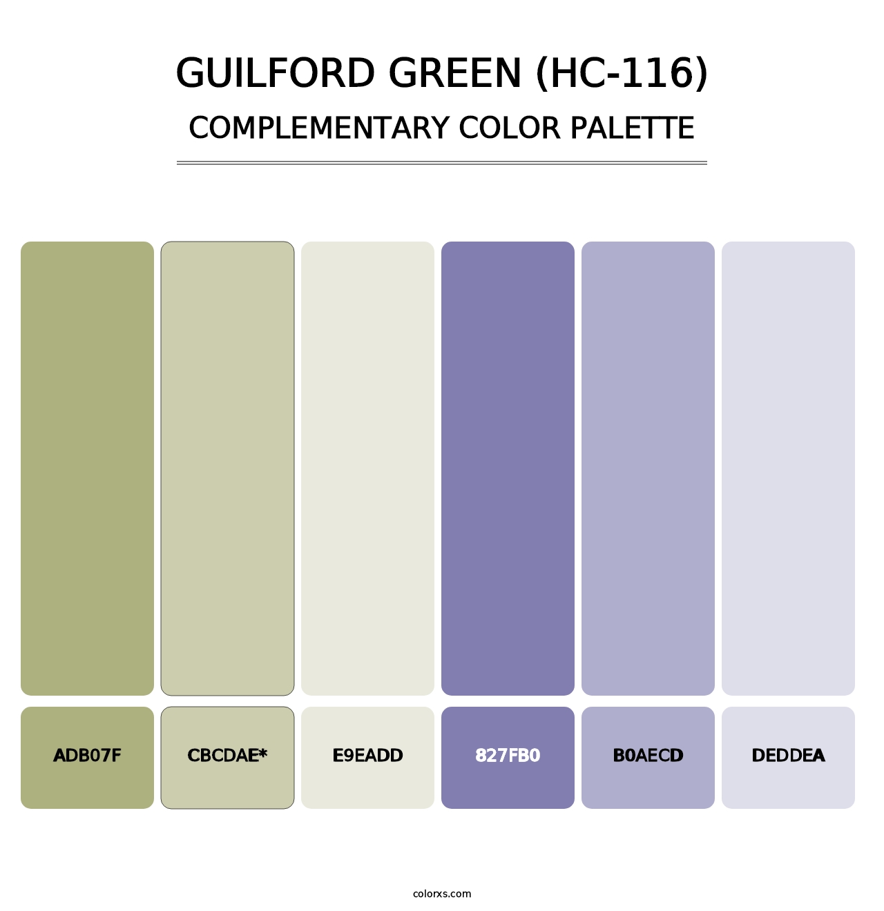 Guilford Green (HC-116) - Complementary Color Palette