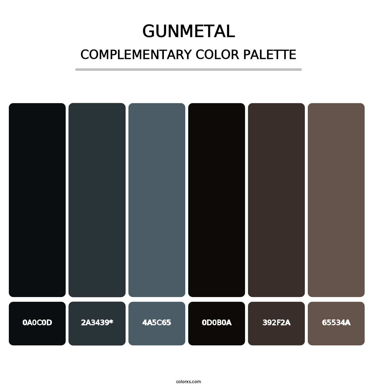 Gunmetal - Complementary Color Palette