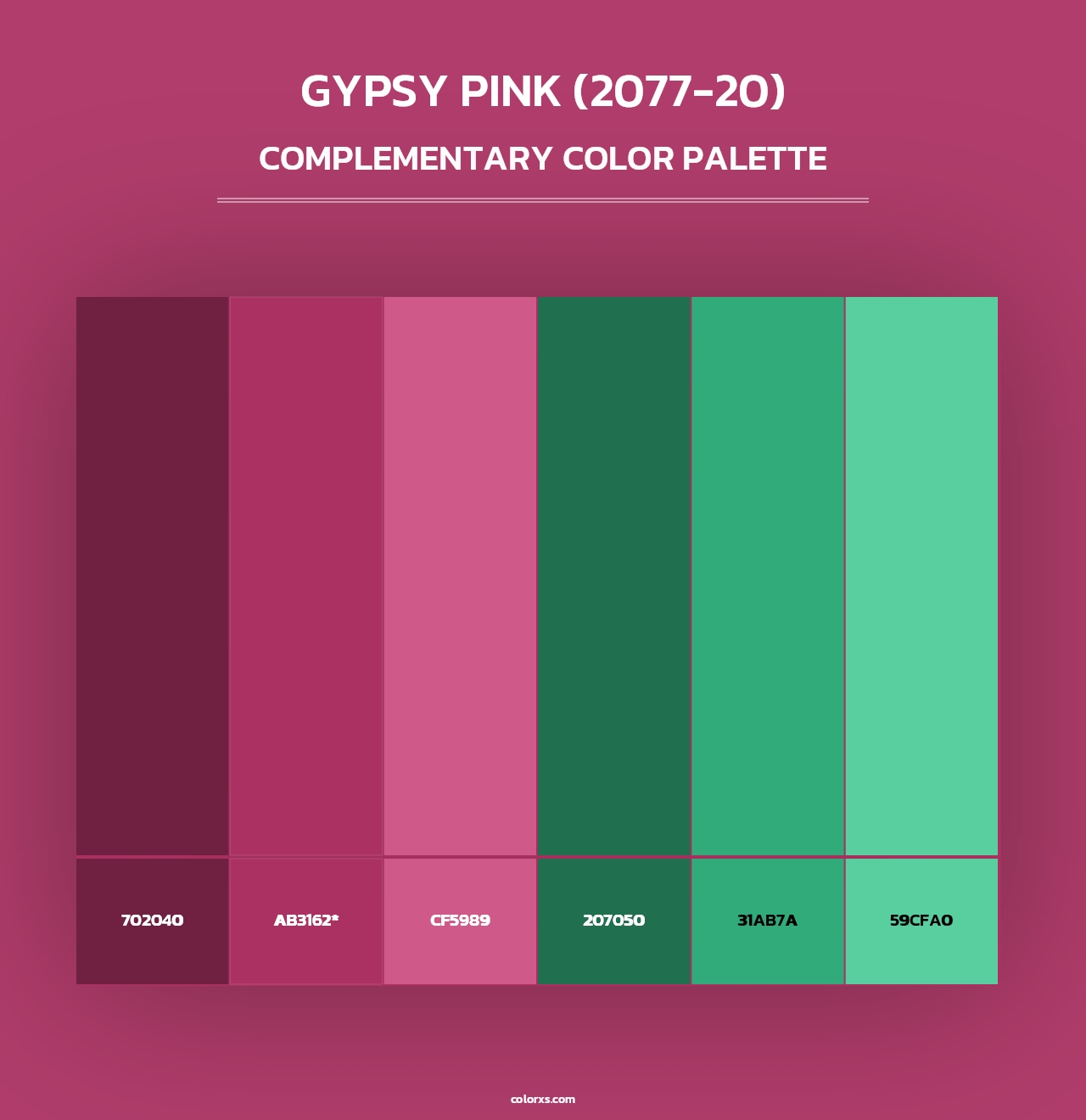 Gypsy Pink (2077-20) - Complementary Color Palette