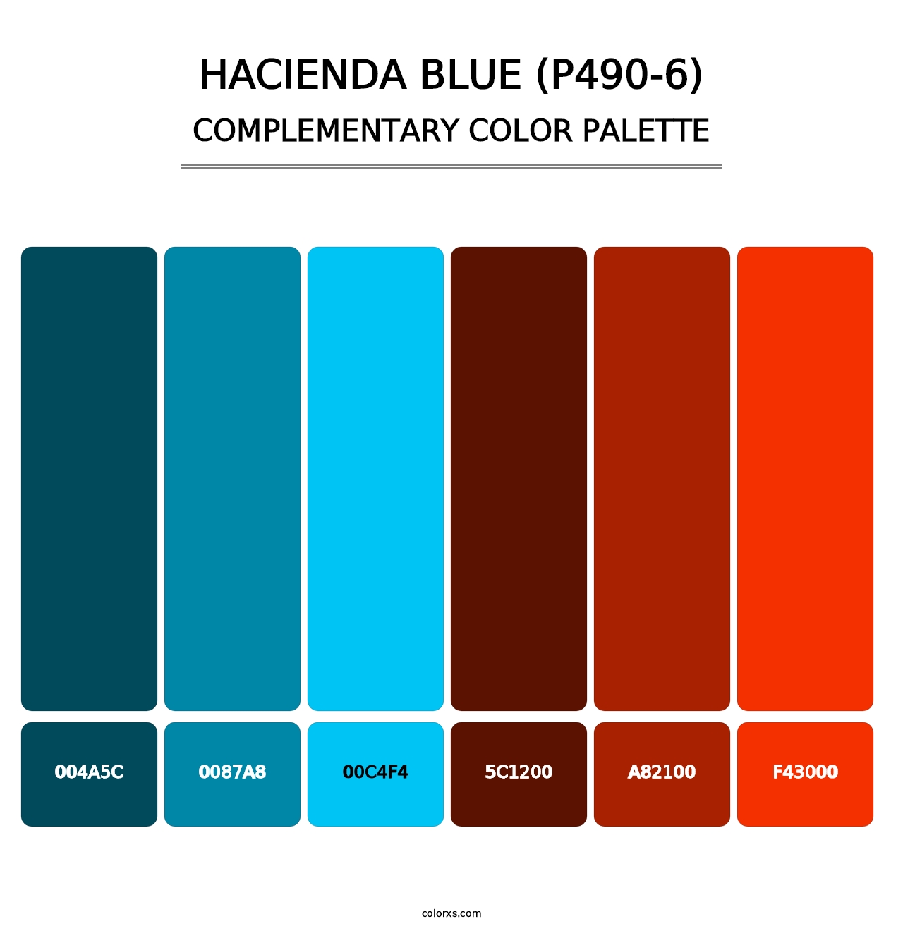 Hacienda Blue (P490-6) - Complementary Color Palette