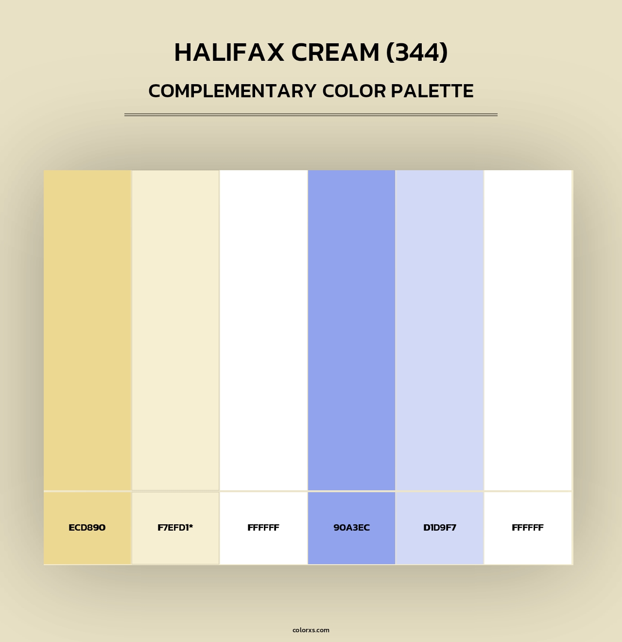 Halifax Cream (344) - Complementary Color Palette