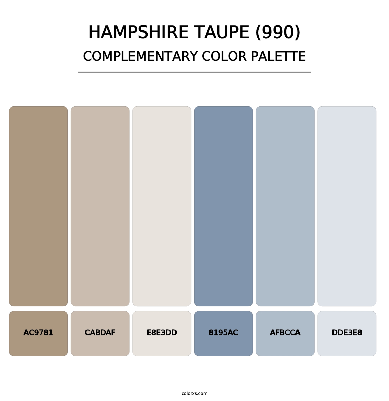 Hampshire Taupe (990) - Complementary Color Palette