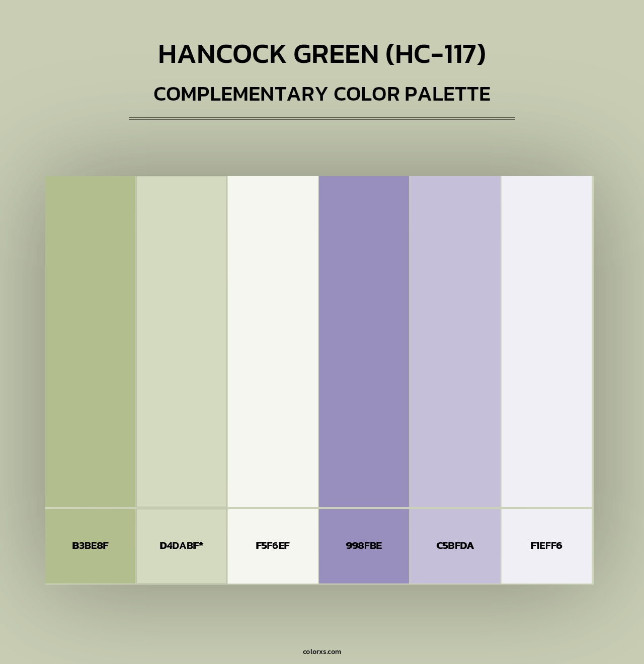 Hancock Green (HC-117) - Complementary Color Palette