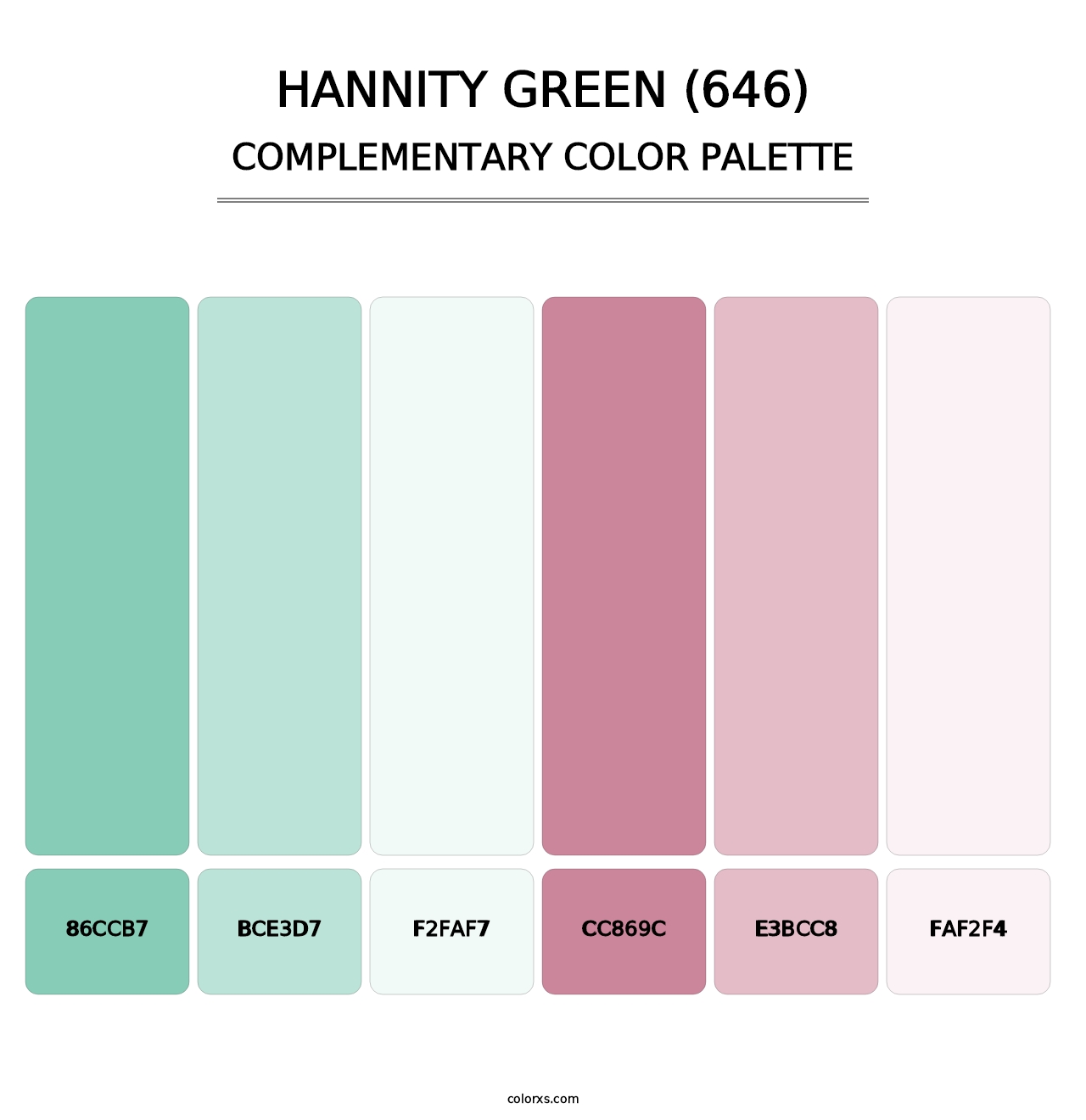 Hannity Green (646) - Complementary Color Palette