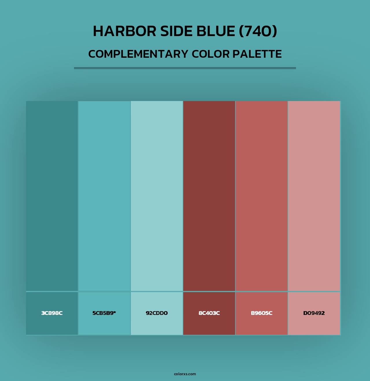 Harbor Side Blue (740) - Complementary Color Palette