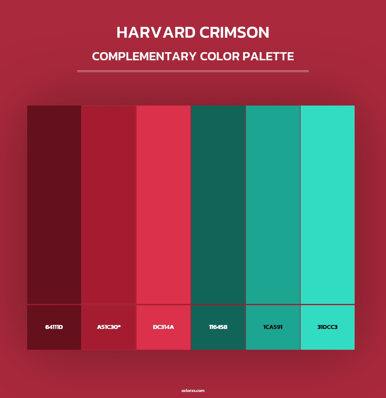 Harvard Crimson - Complementary Color Palette