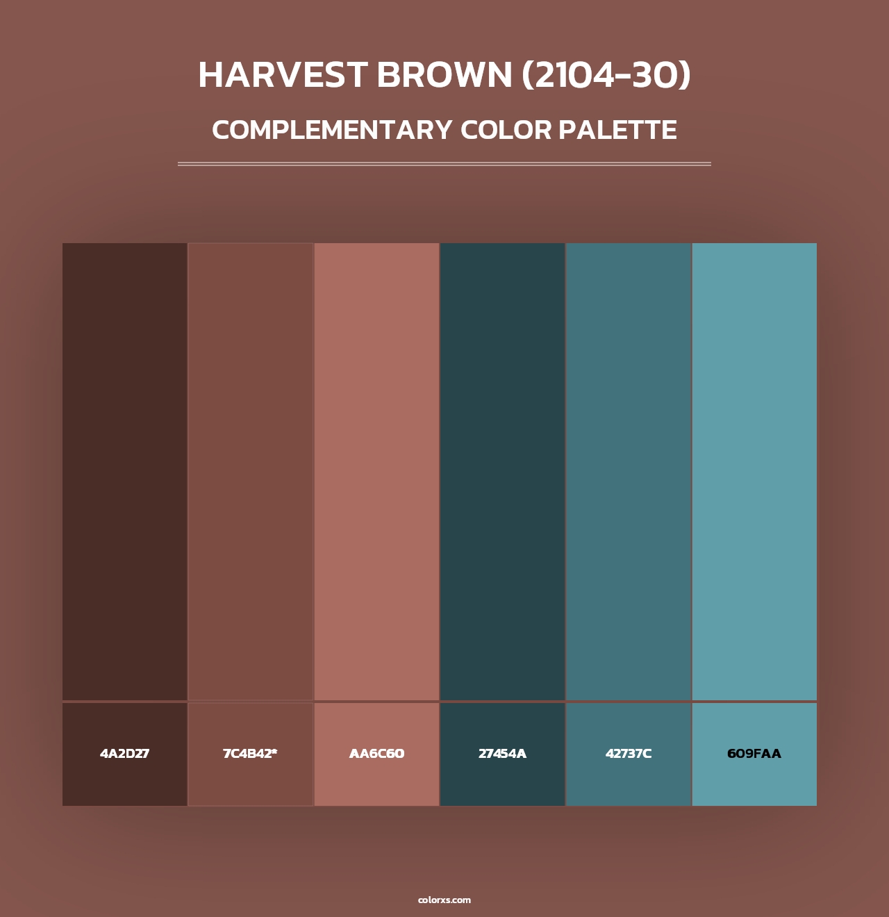 Harvest Brown (2104-30) - Complementary Color Palette