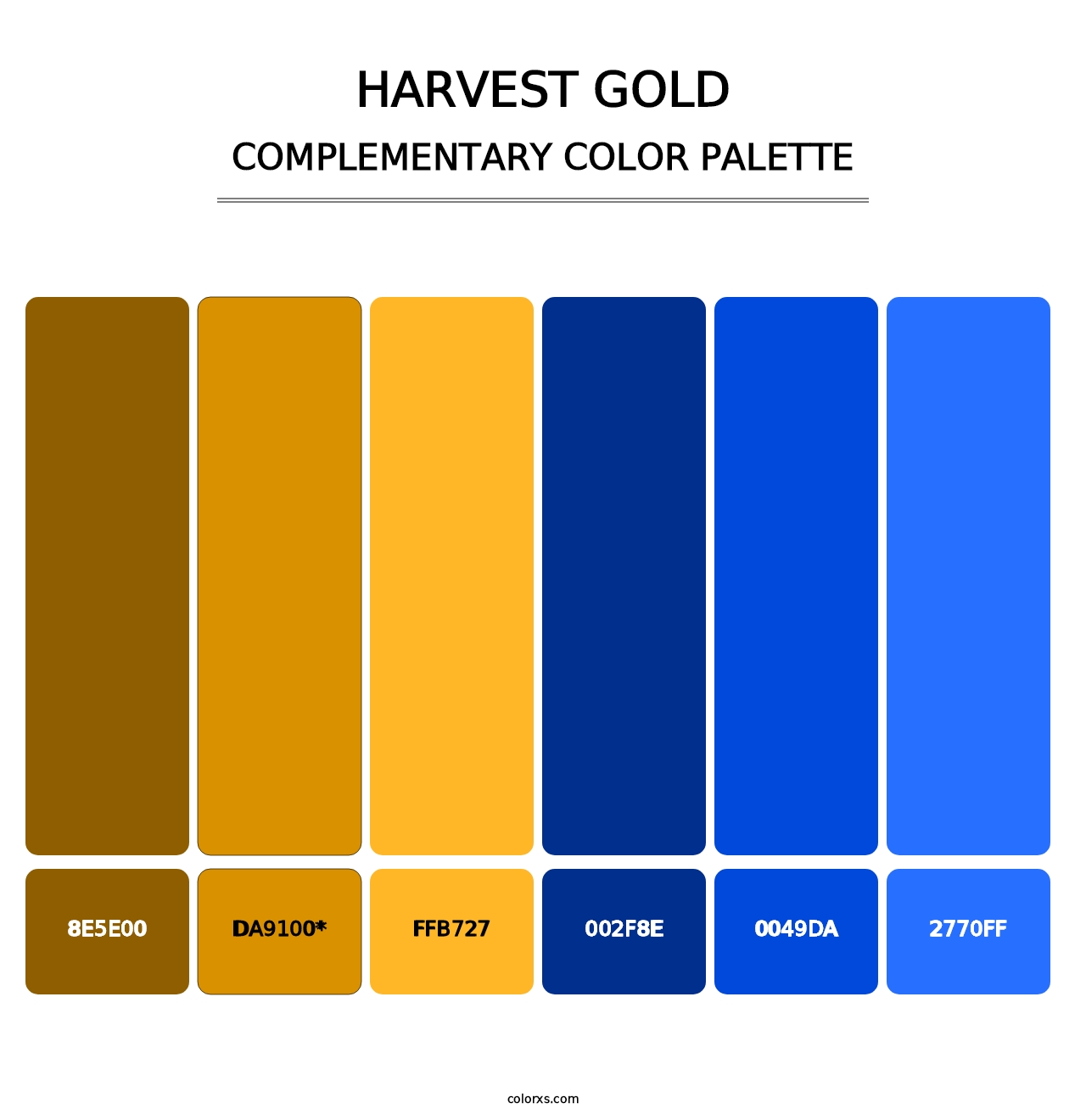 Harvest Gold - Complementary Color Palette