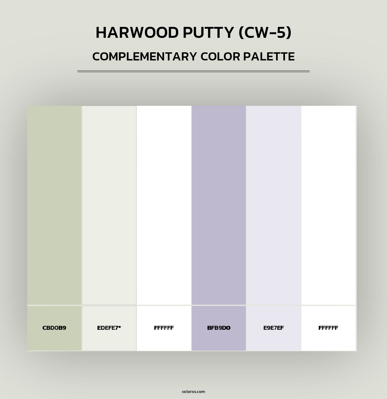 Harwood Putty (CW-5) - Complementary Color Palette