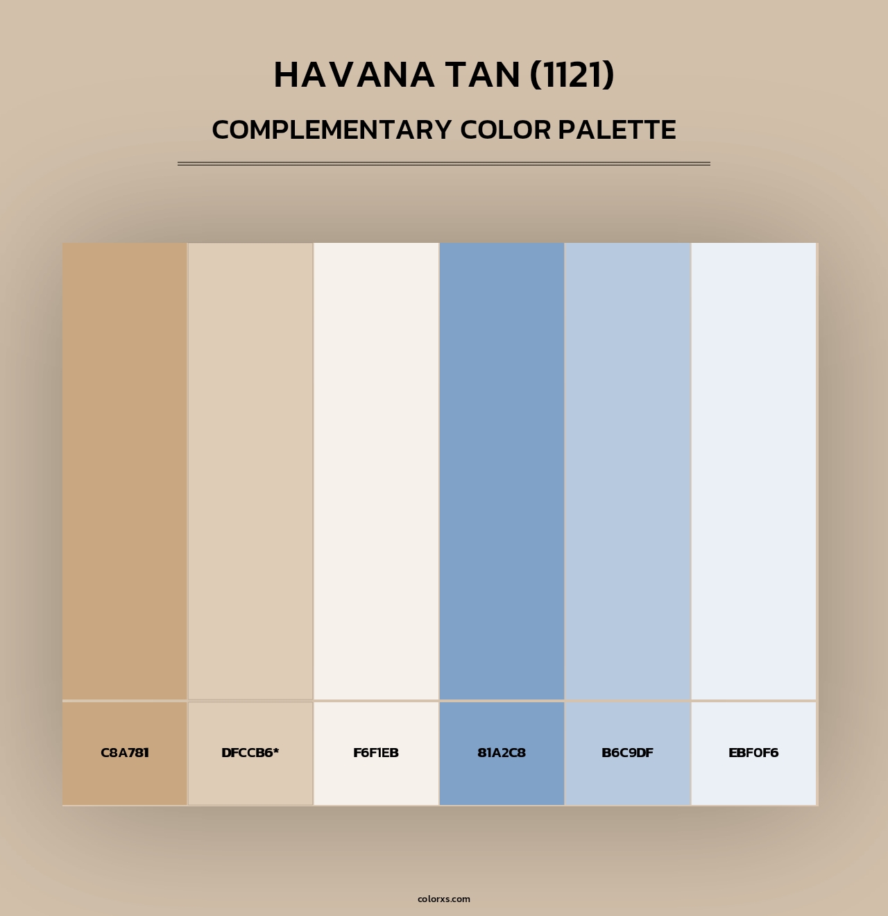 Havana Tan (1121) - Complementary Color Palette