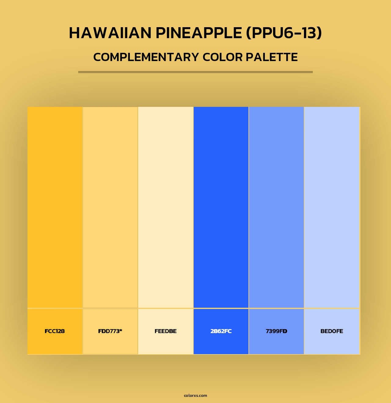 Hawaiian Pineapple (PPU6-13) - Complementary Color Palette