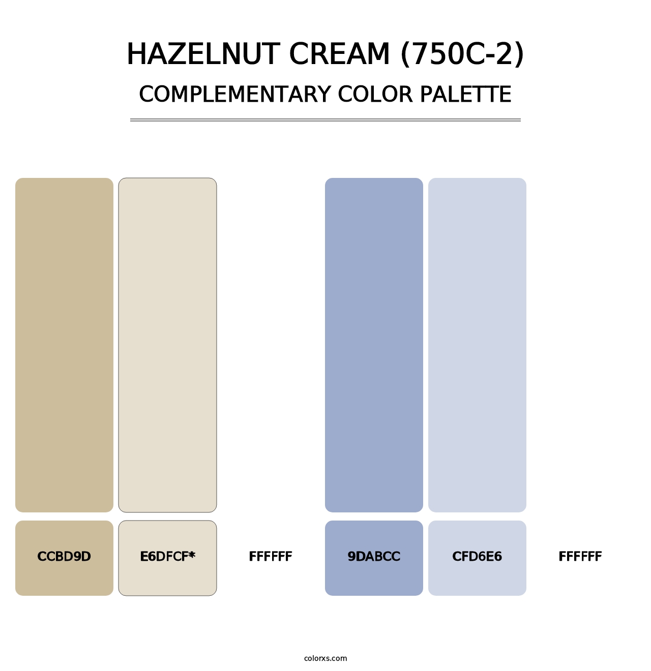 Hazelnut Cream (750C-2) - Complementary Color Palette
