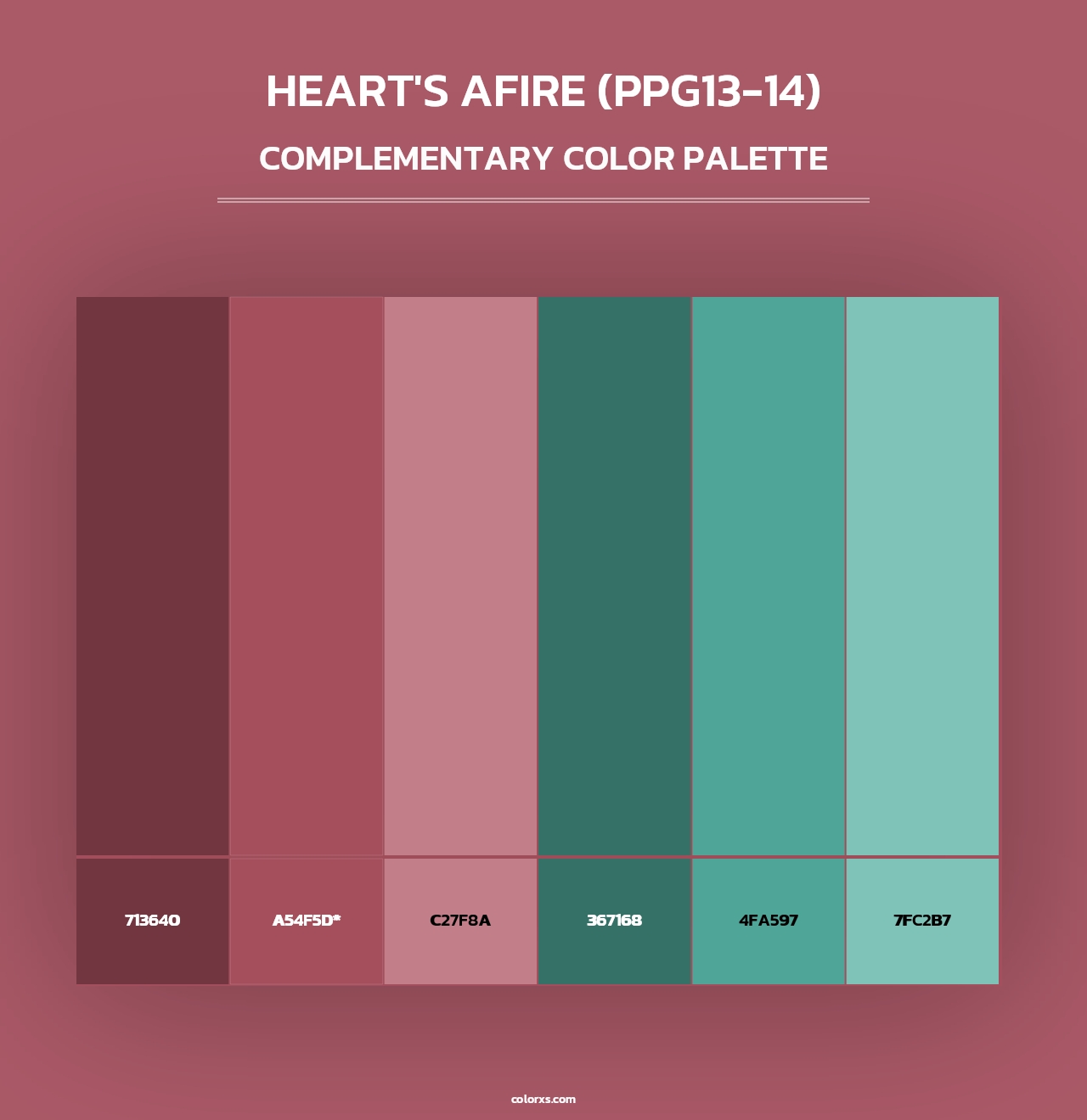 Heart's Afire (PPG13-14) - Complementary Color Palette