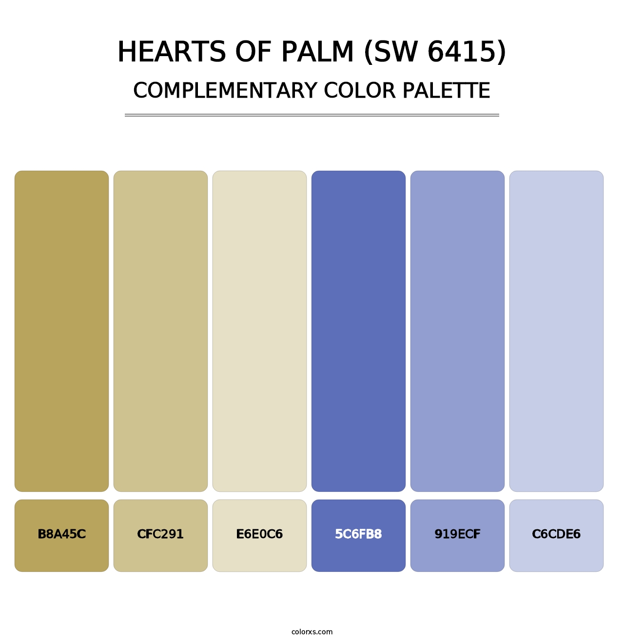 Hearts of Palm (SW 6415) - Complementary Color Palette
