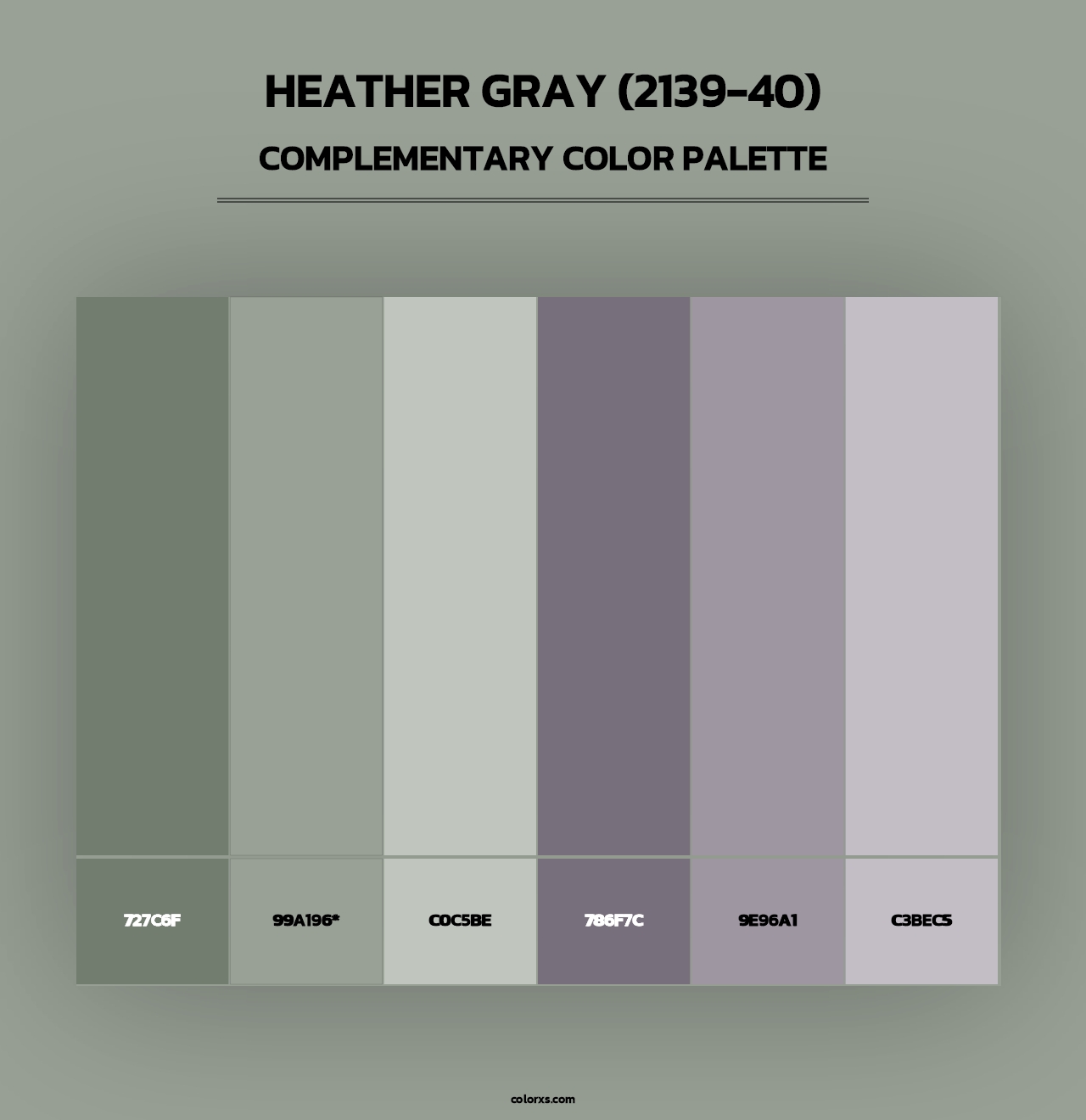 Heather Gray (2139-40) - Complementary Color Palette